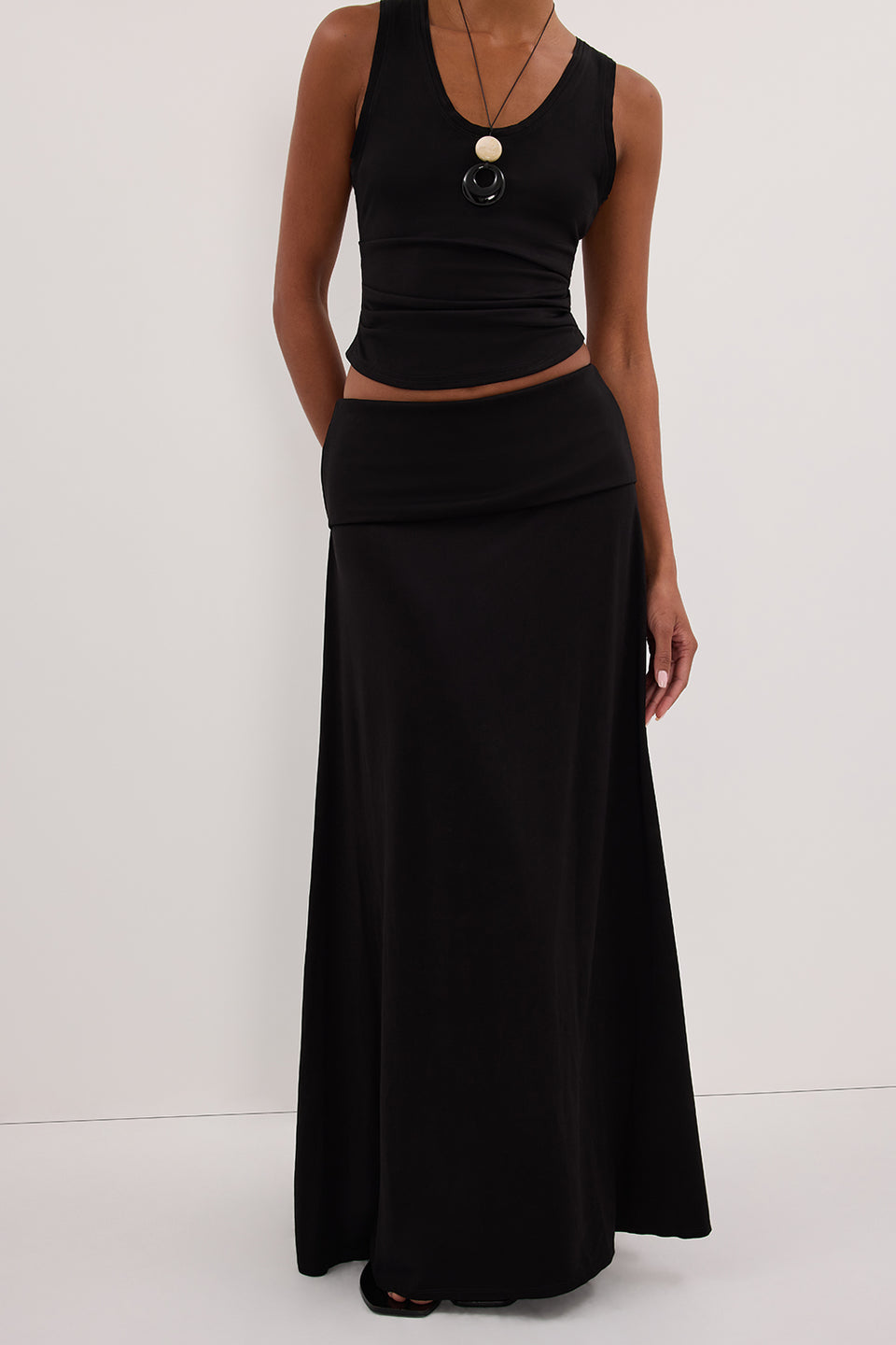 JULIE BLACK MODAL BLEND MAXI SKIRT