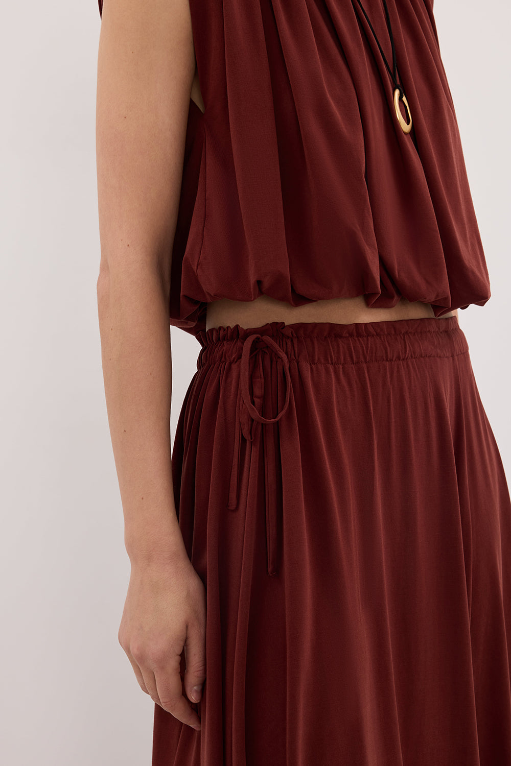 AVA SAHARA MODAL BLEND MIDI SKIRT