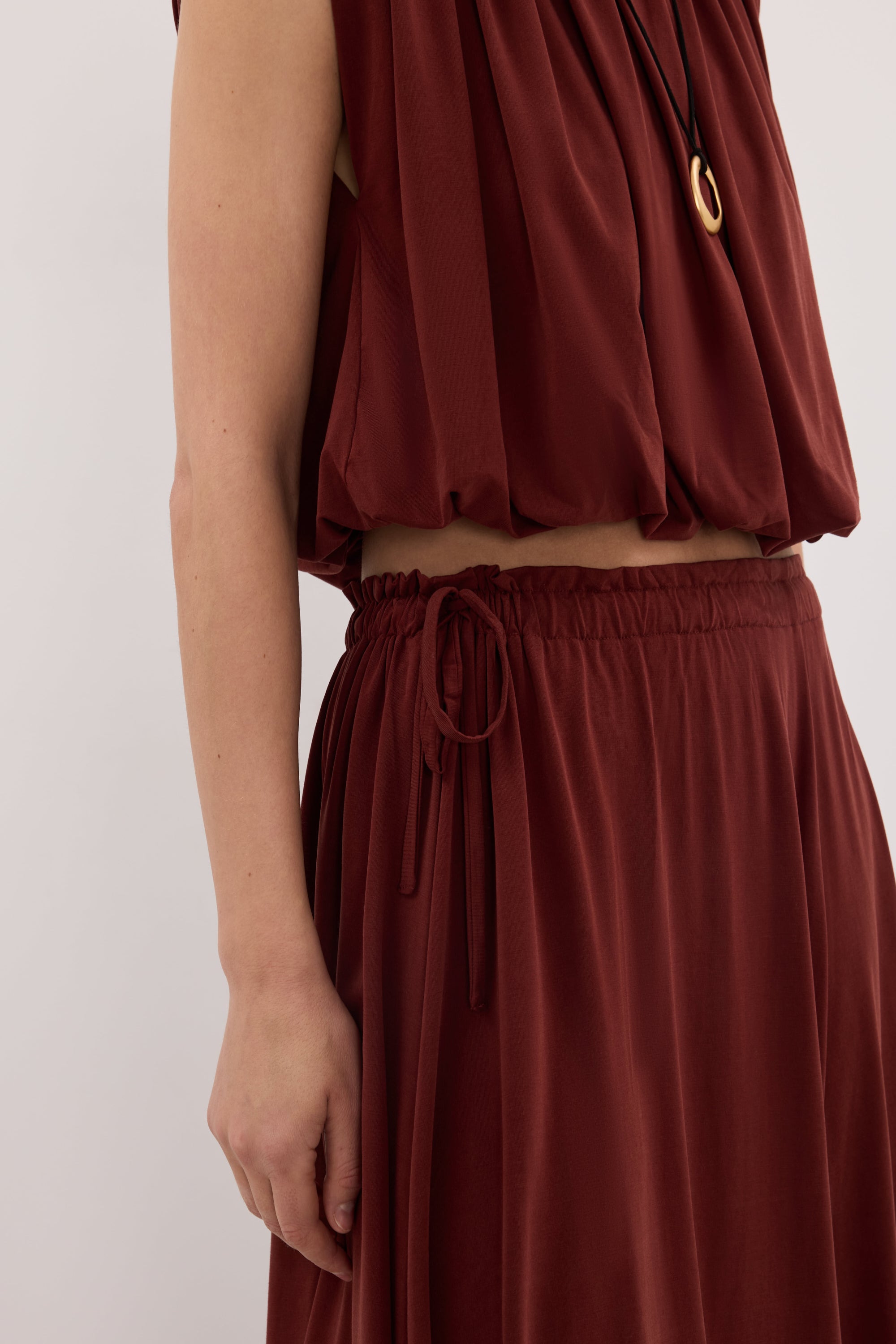 AVA SAHARA MODAL BLEND MIDI SKIRT