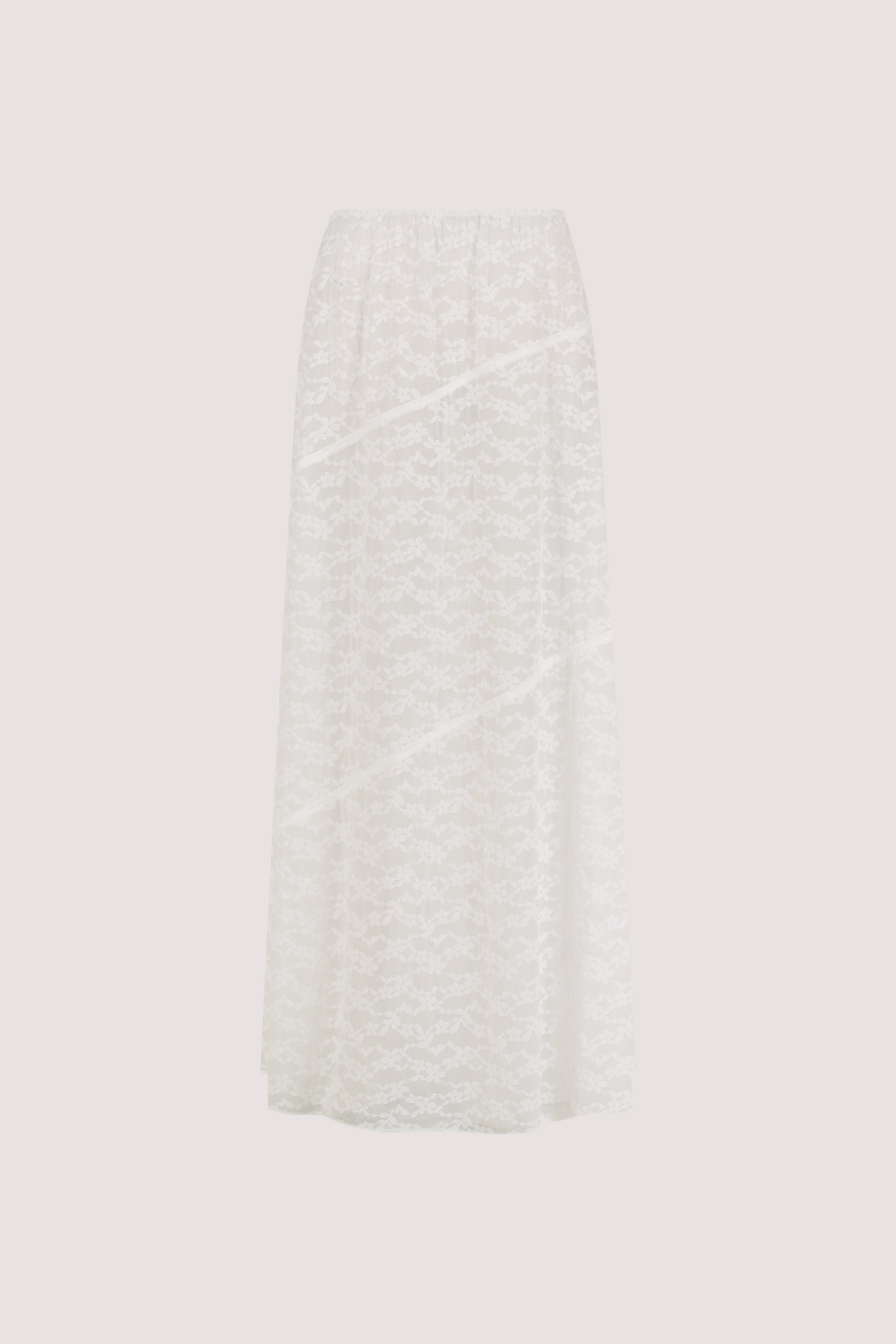 BELLE WHITE LACE MAXI SKIRT