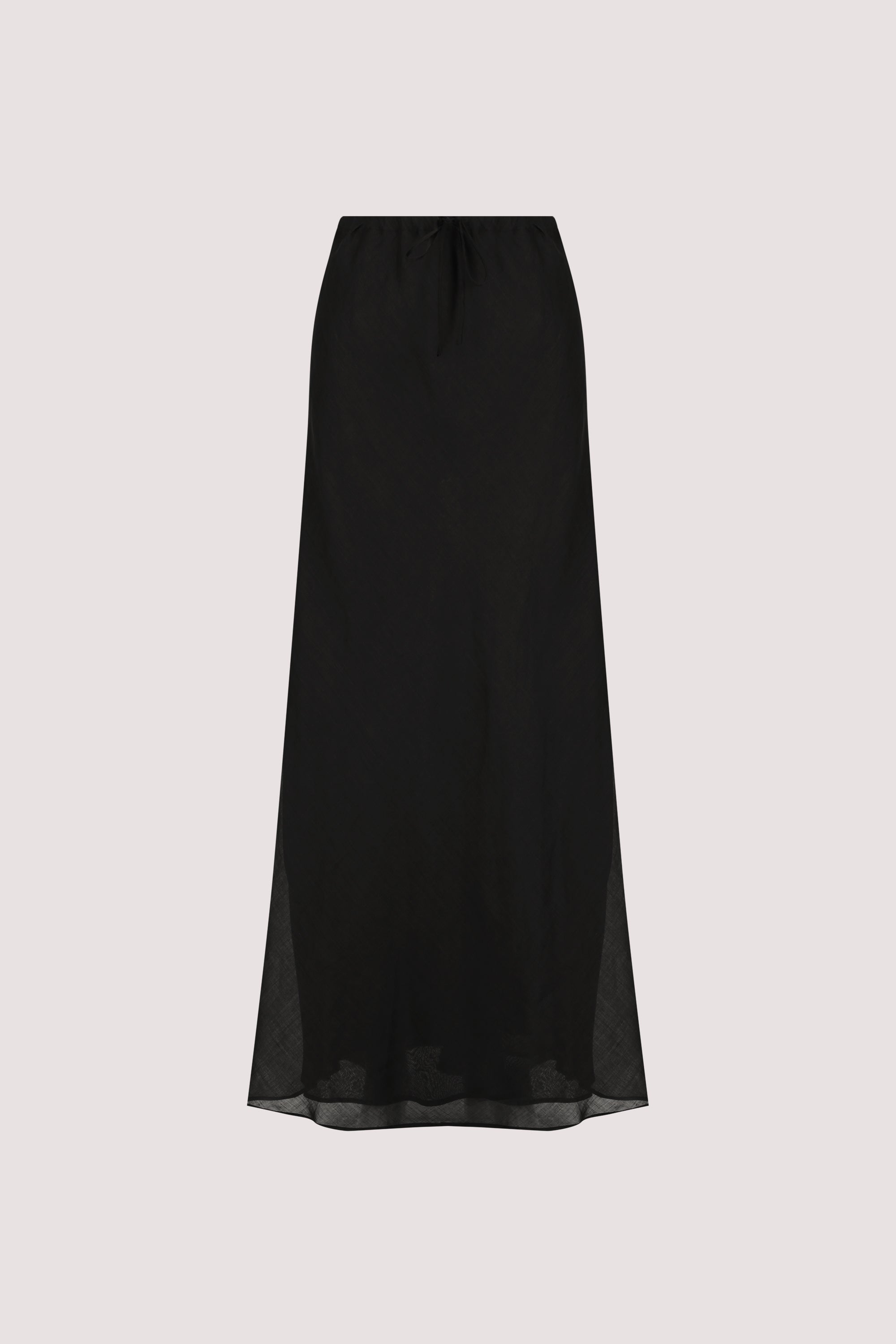 MAISON BLACK RAMIE BIAS MAXI SKIRT