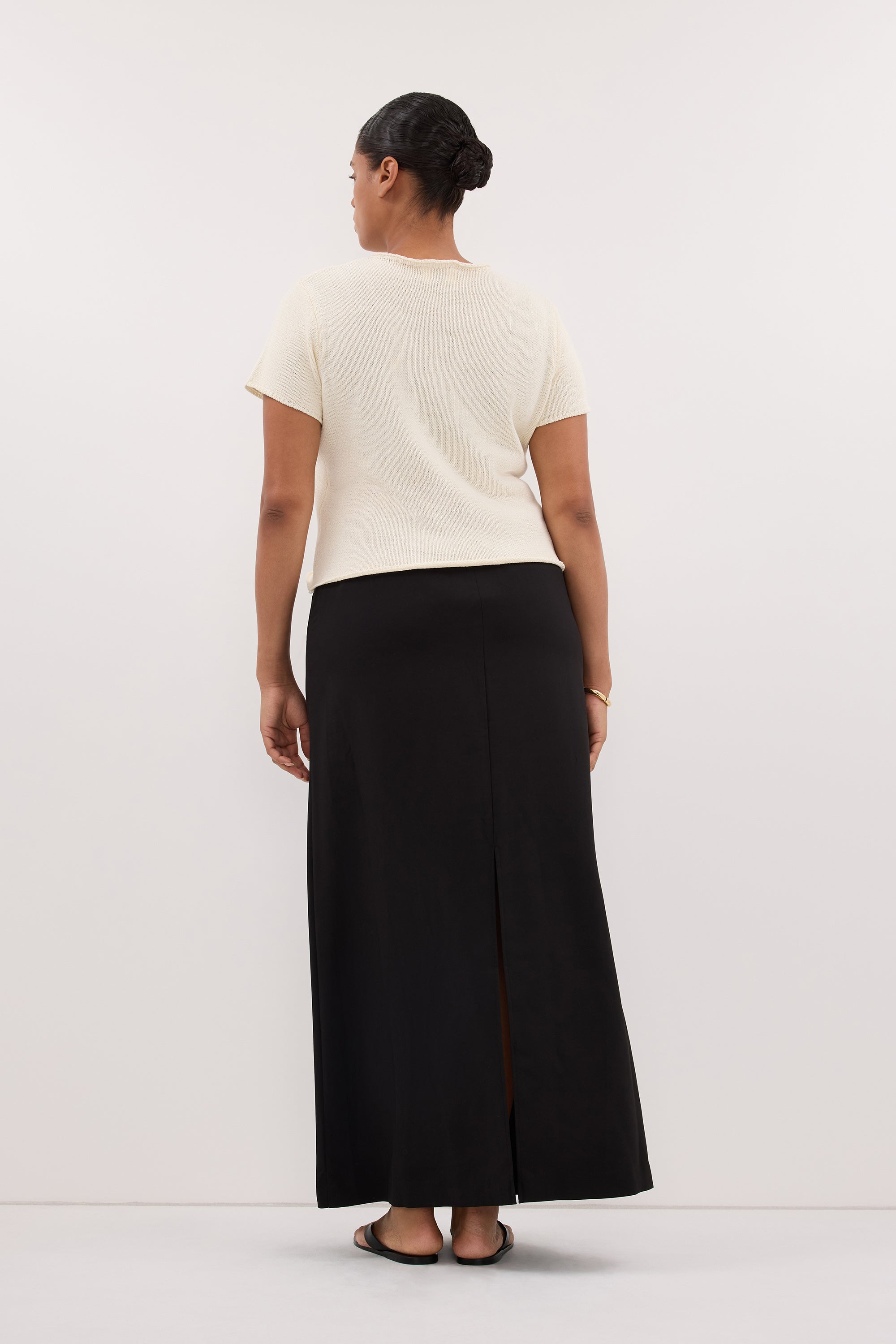 PARKER BLACK TAILORED MAXI SKIRT