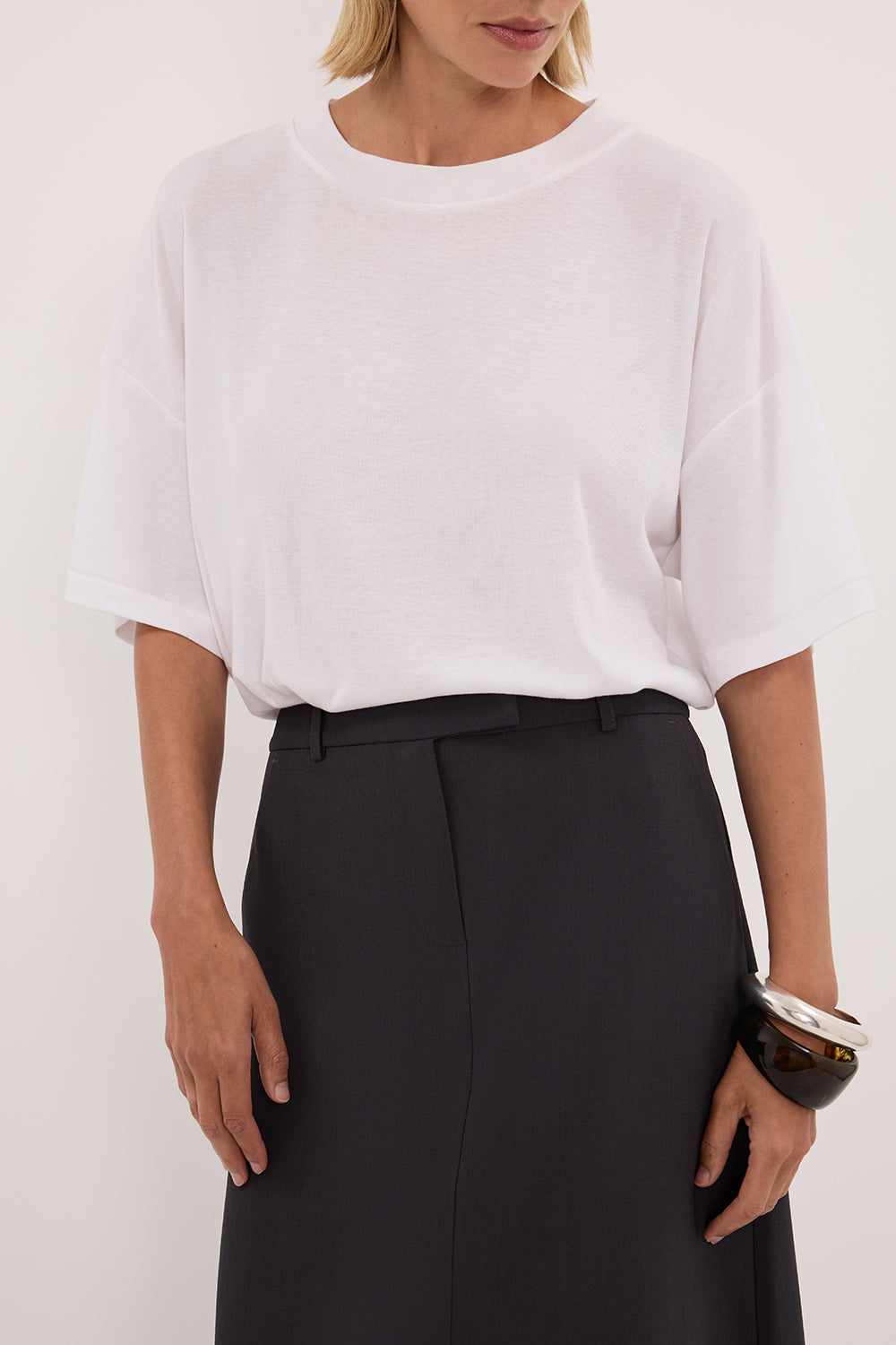 PARKER GREY TAILORED MAXI SKIRT
