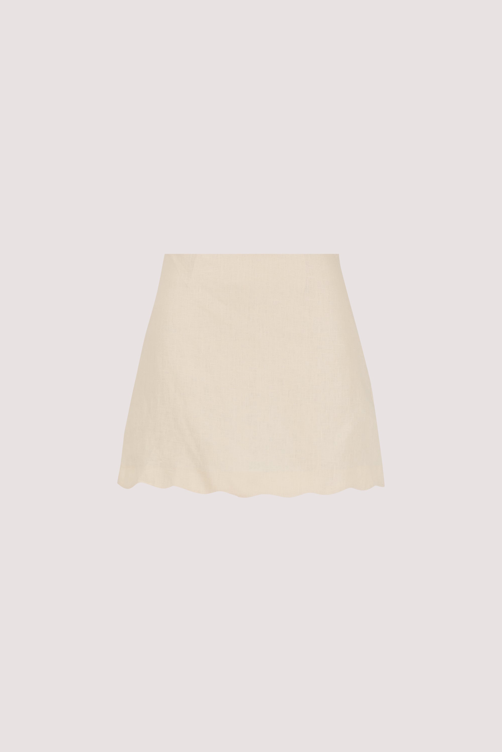 LELA SANDSTONE LINEN SKORT