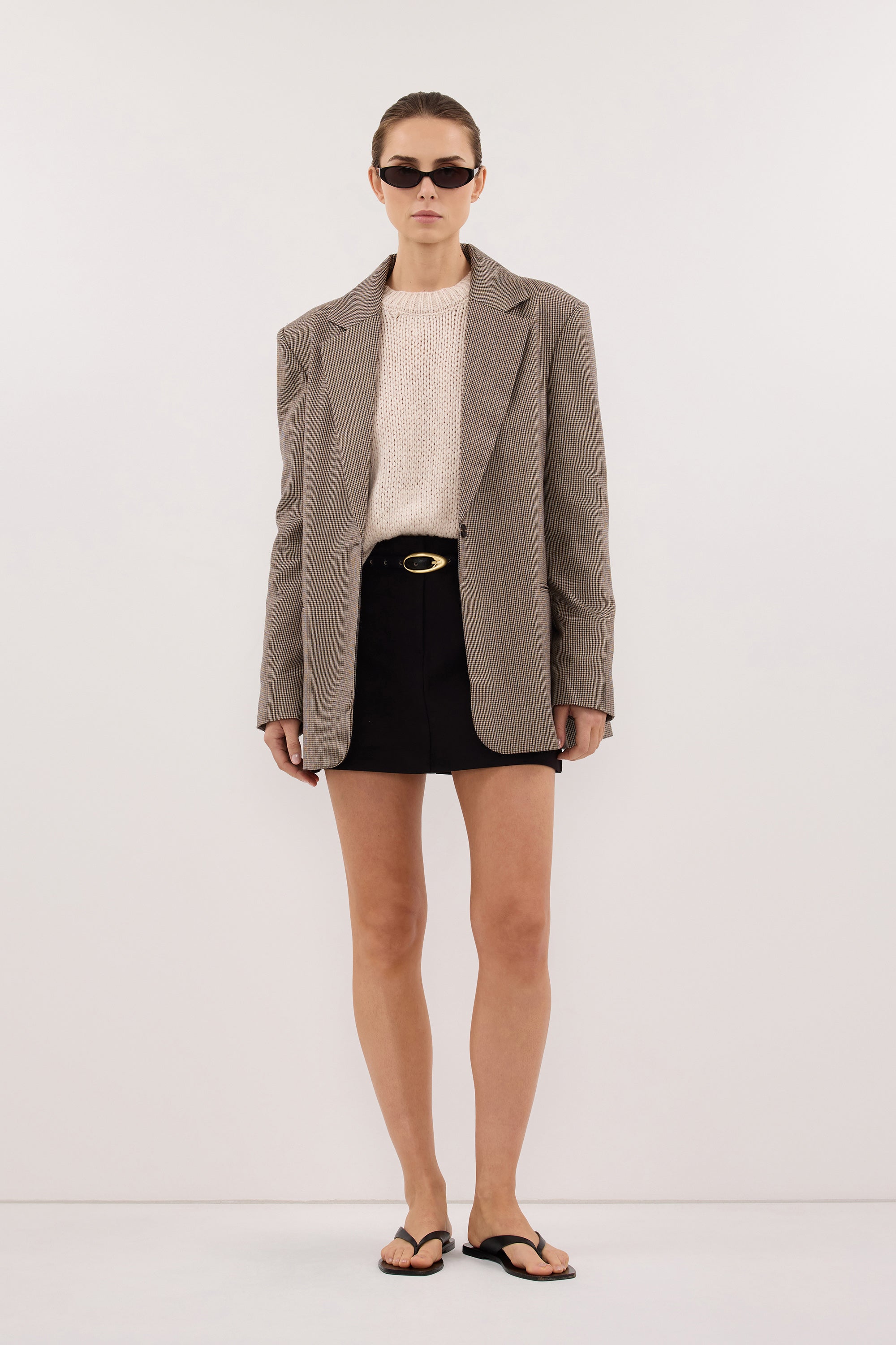 ROSLYN BLACK TAILORED SKORT