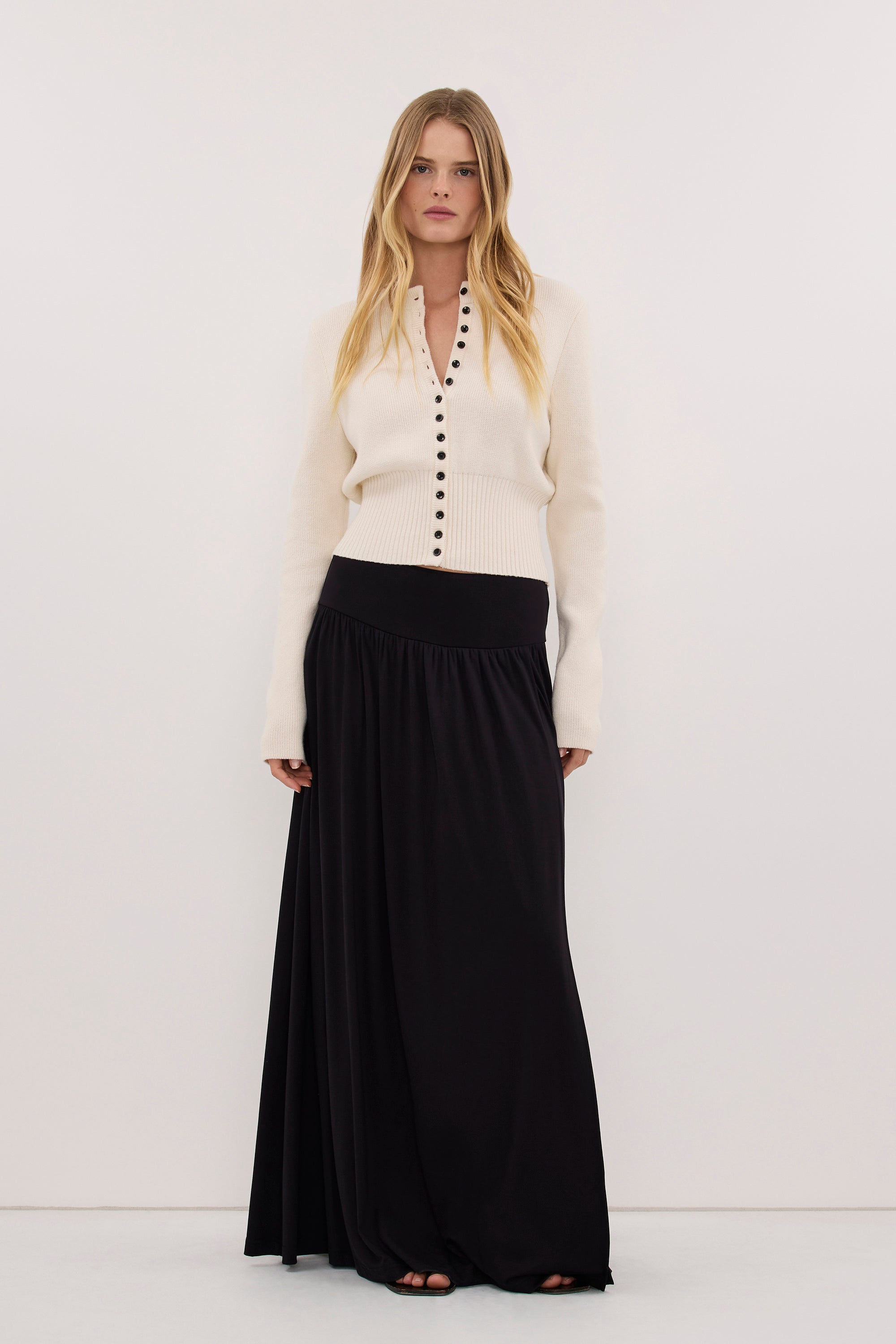 ELSIE BLACK MODAL MAXI SKIRT