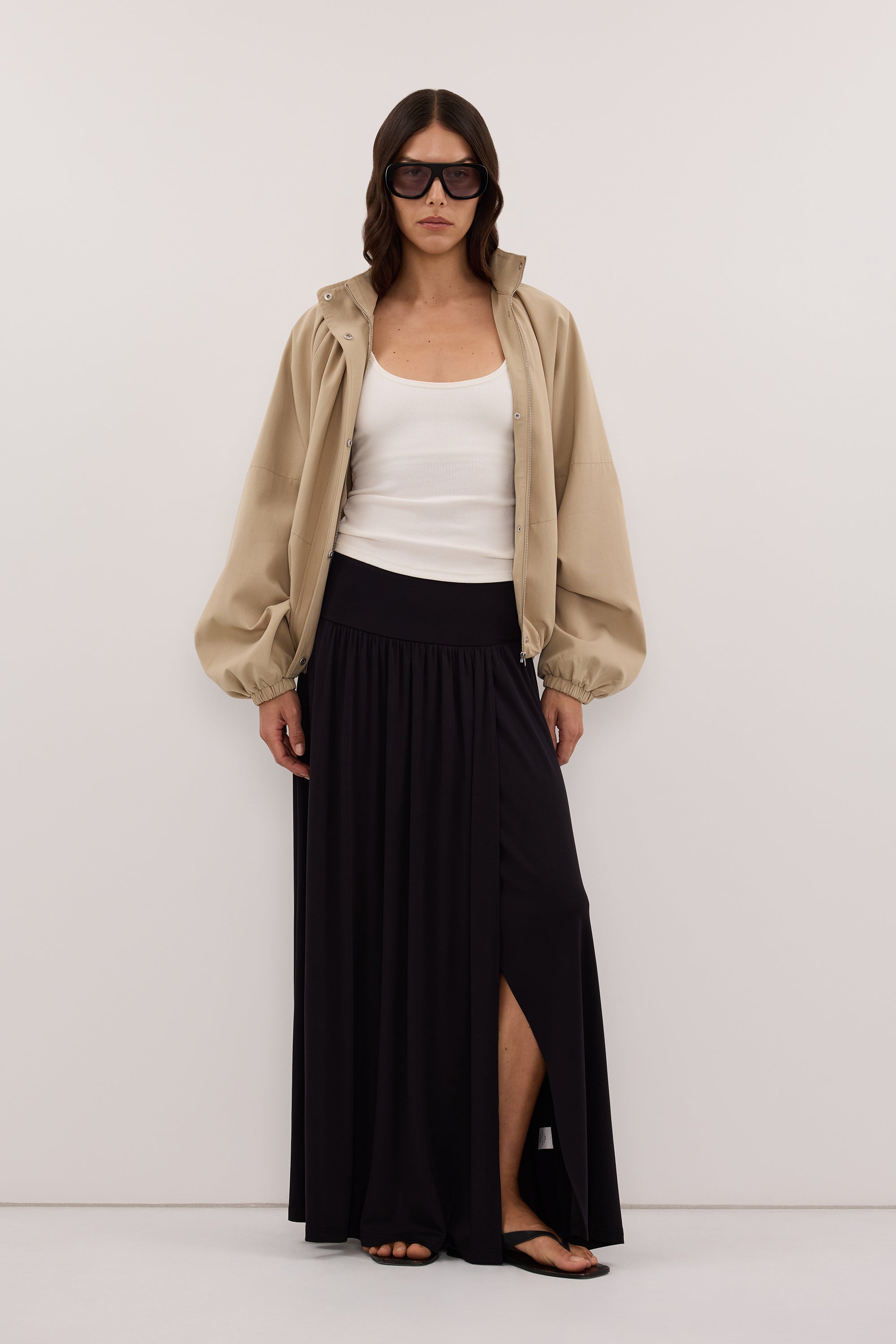 ELSIE BLACK MODAL MAXI SKIRT