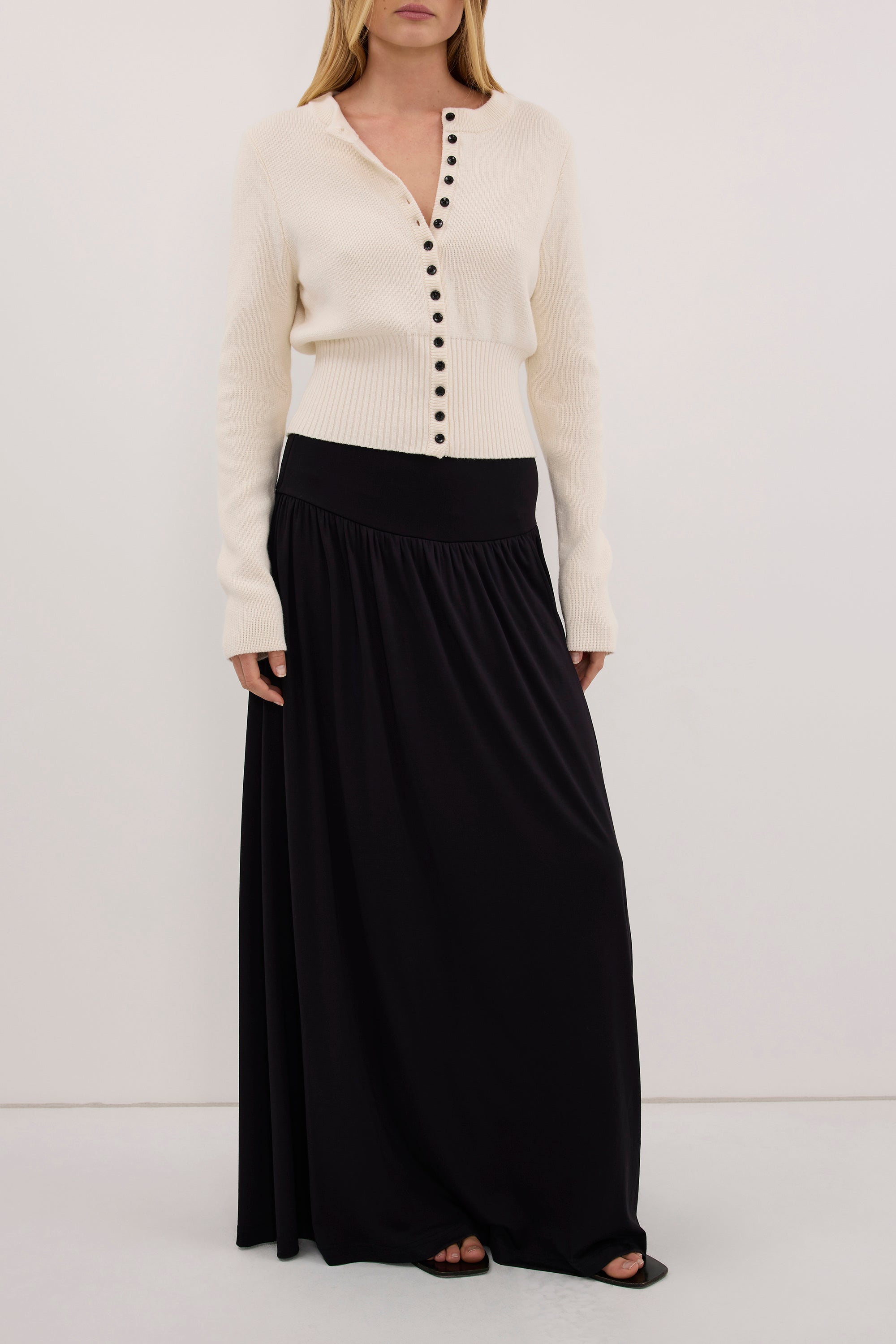 ELSIE BLACK MODAL MAXI SKIRT