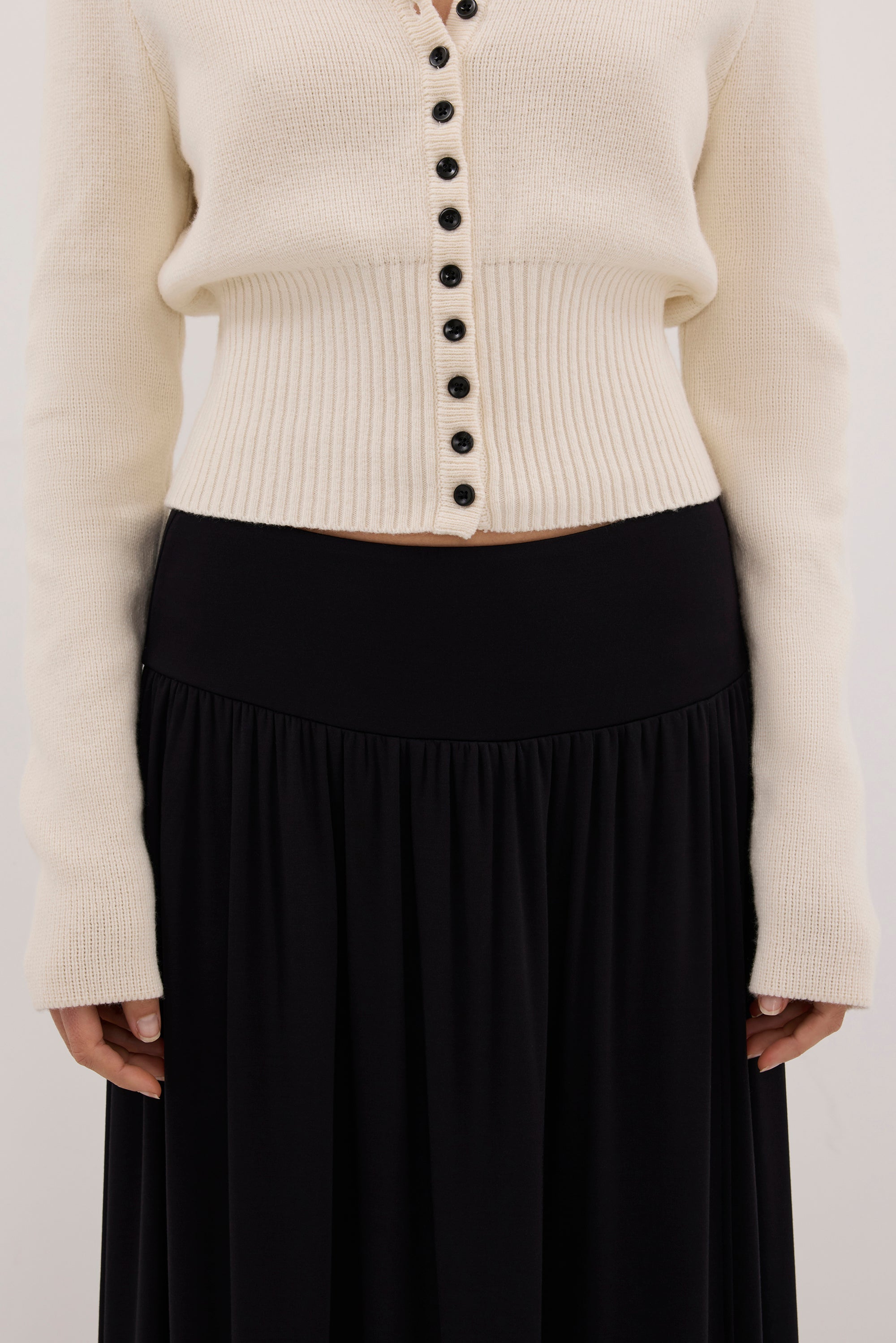 ELSIE BLACK MODAL MAXI SKIRT