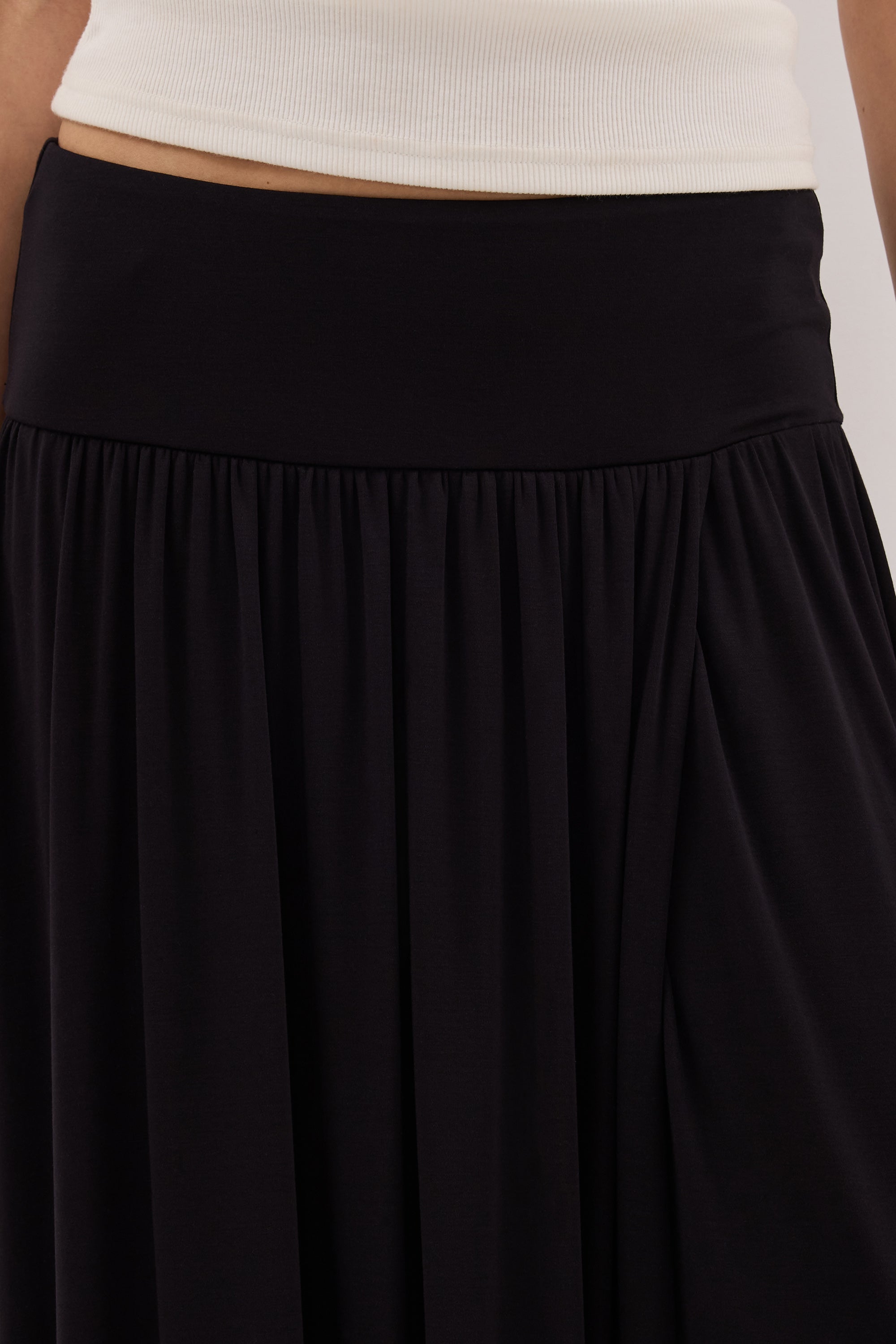 ELSIE BLACK MODAL MAXI SKIRT