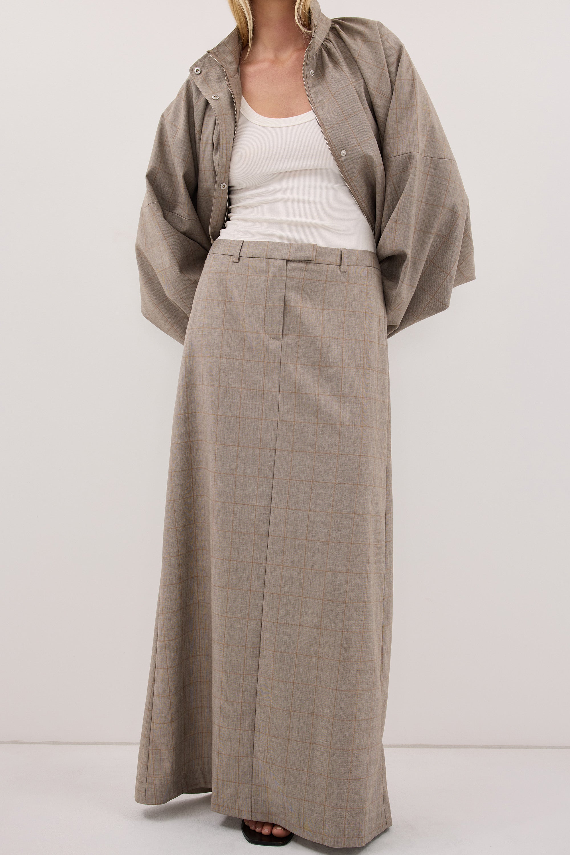KALILA ASH A-LINE MAXI SKIRT