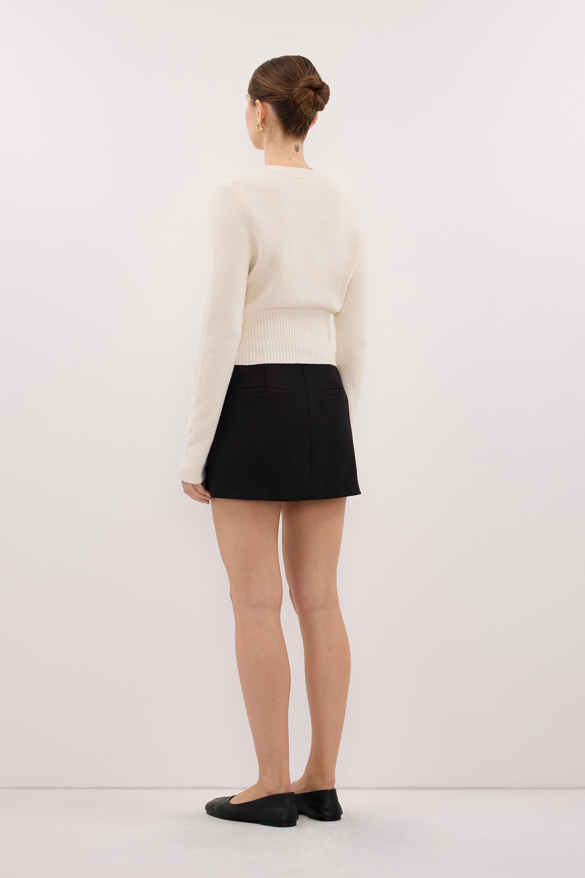 DANICA BLACK ASYM WRAP SKORT