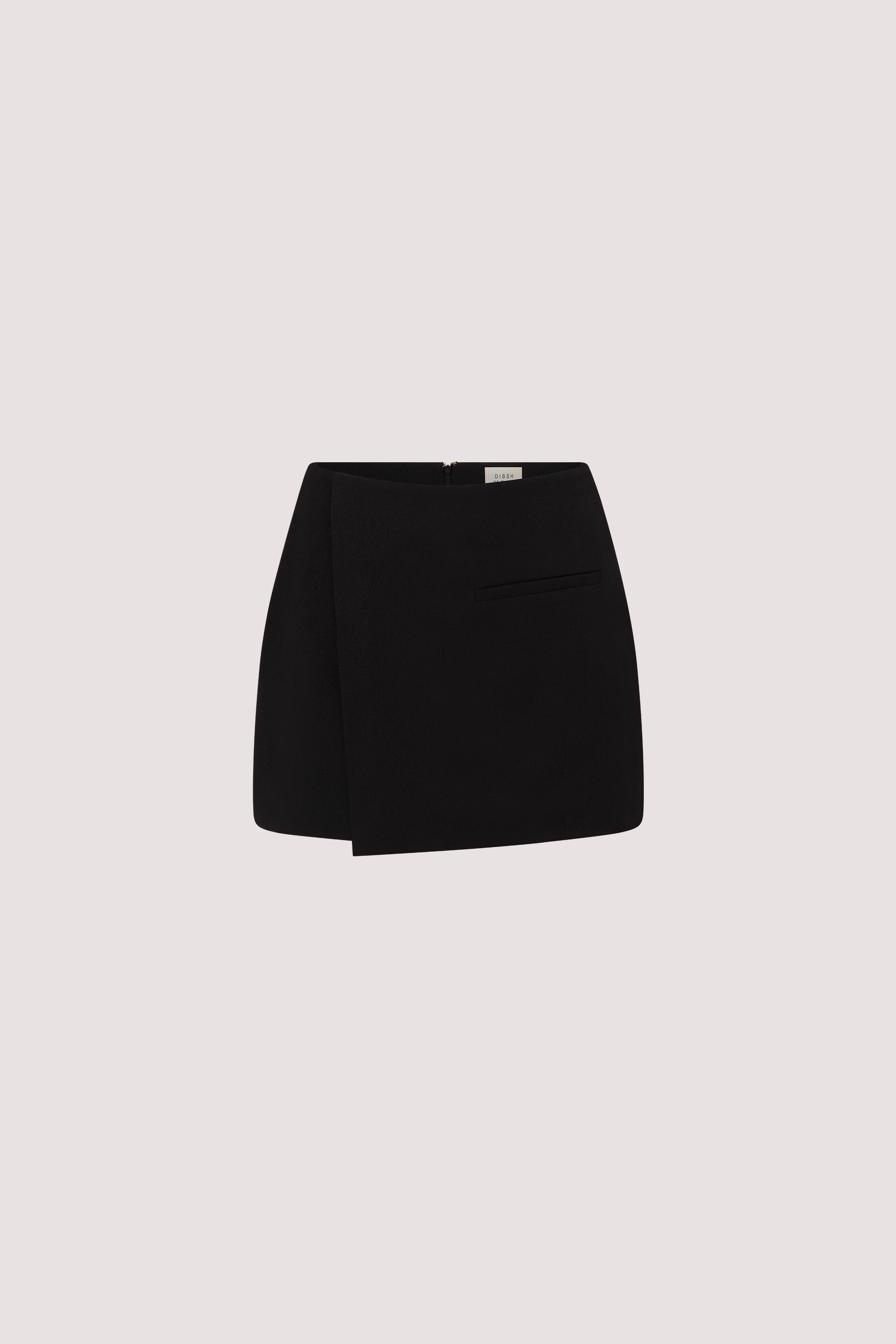 DANICA BLACK ASYM WRAP SKORT