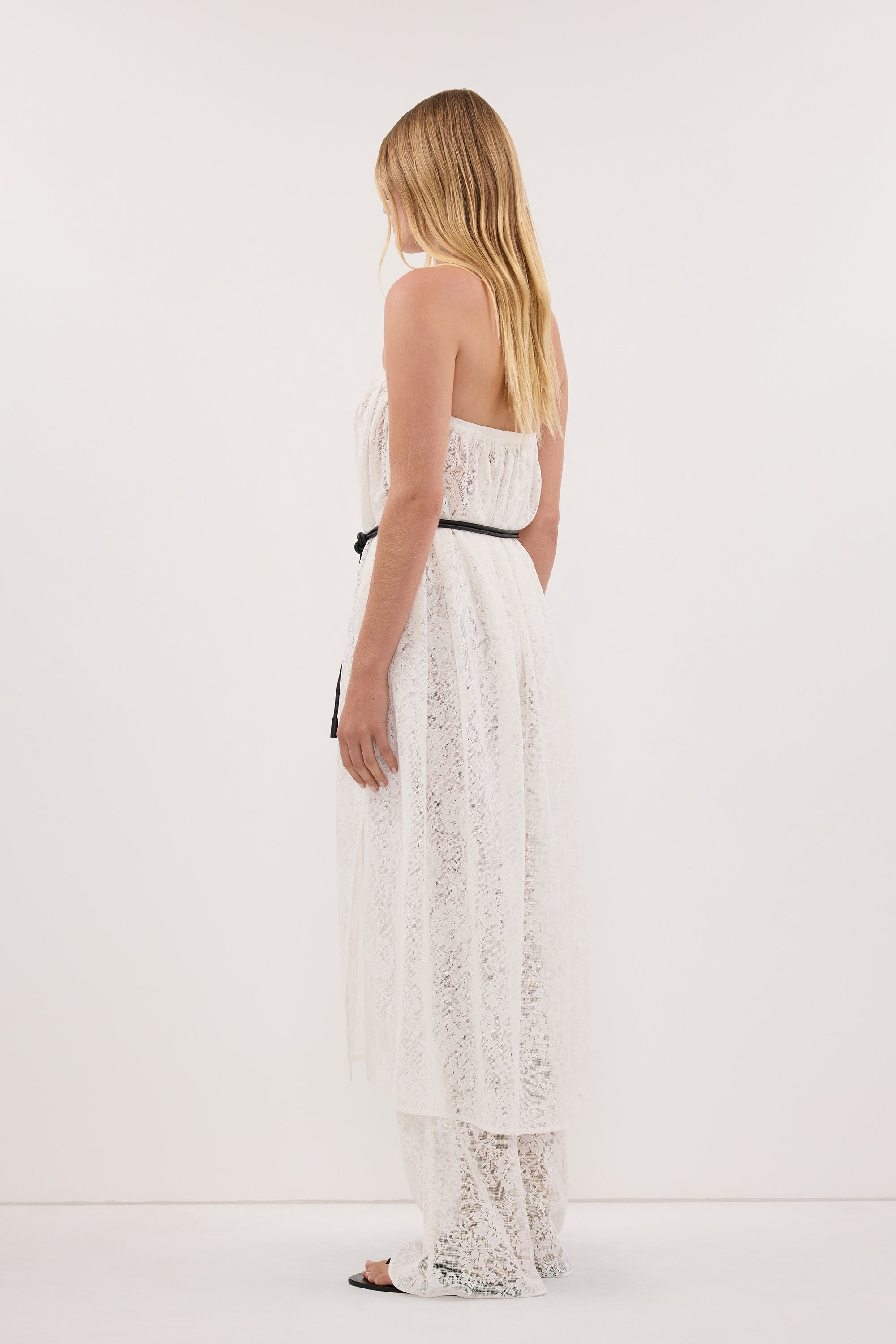 ANYA WHITE LACE MAXI SKIRT