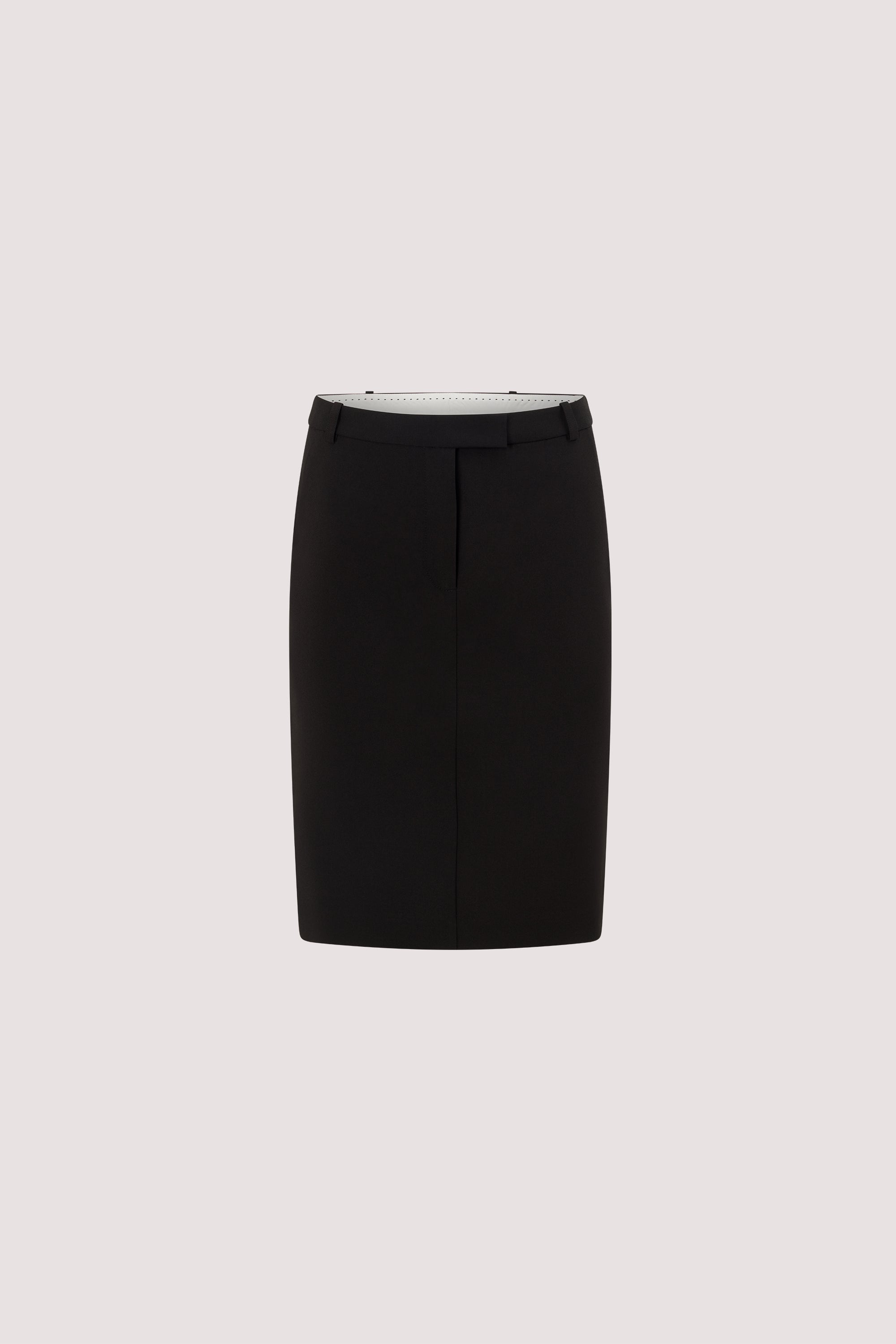 PARKER BLACK KNEE LENGTH SKIRT