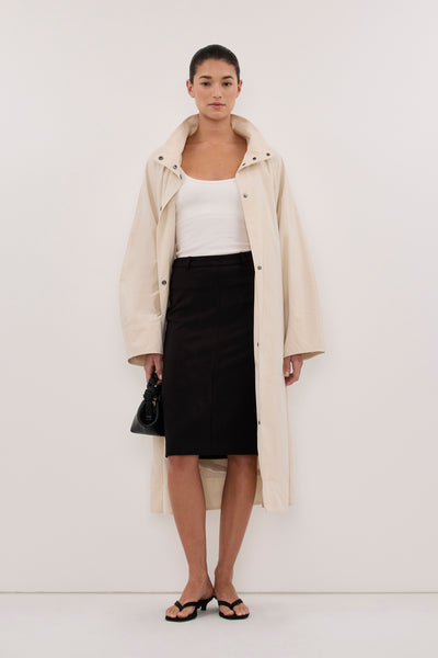 Aude wearing CHIARA BLACK BELOW THE KNEE SKIRT