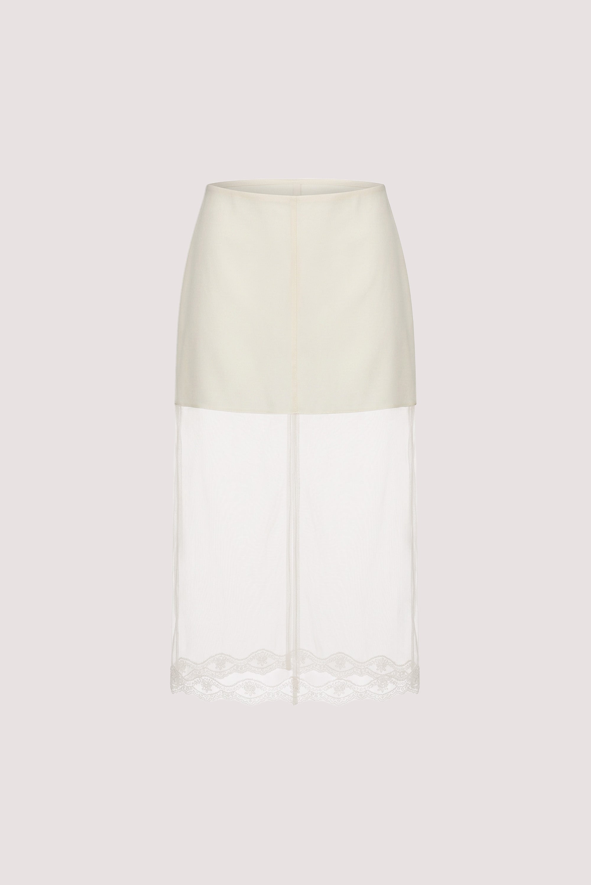 RAPHAEL IVORY ORGANZA SKIRT – DISSH
