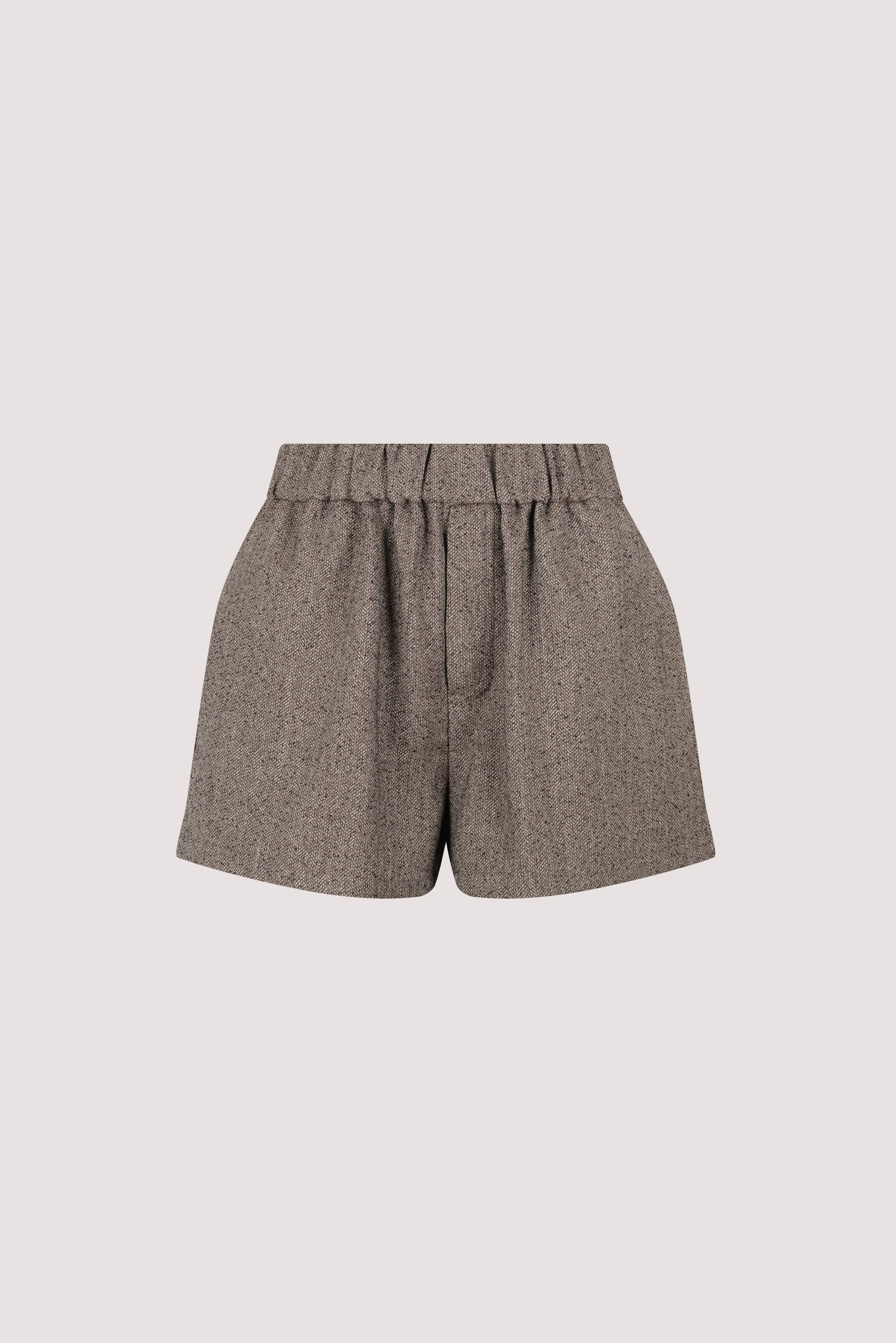 FRANKIE CHOC TWEED ELASTIC SHORT – DISSH