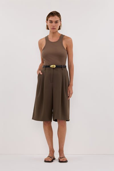 Joanna wearing WESTWOOD CLOVER BERMUDA SHORT