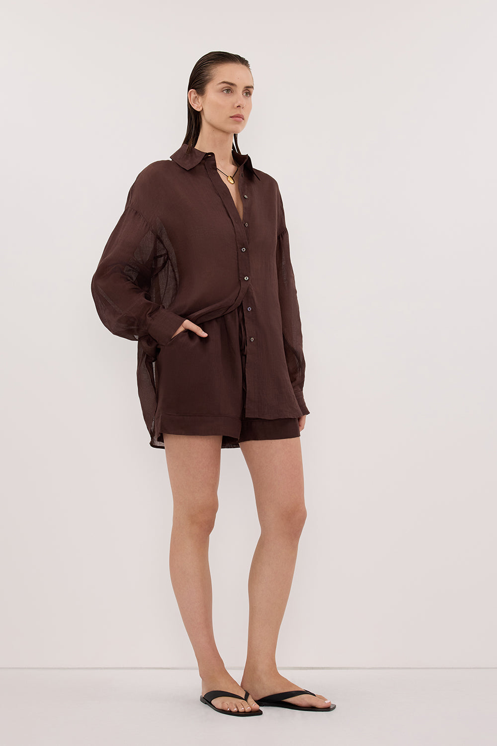 KAI BURNT CHOC RAMIE SHORT