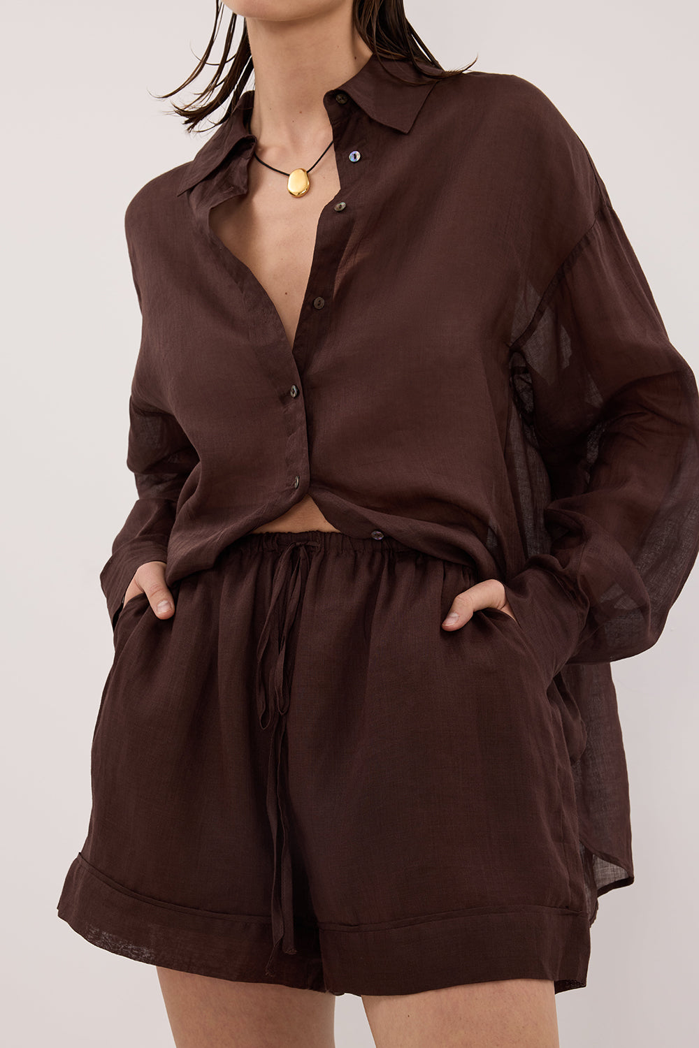 KAI BURNT CHOC RAMIE SHORT