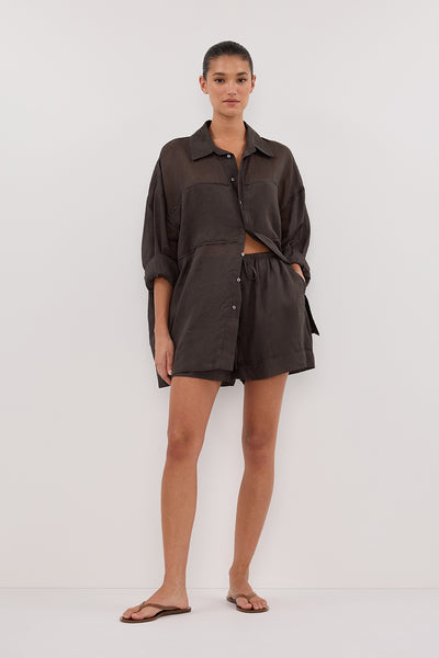 Aude wearing KAI PETROL RAMIE SHORT