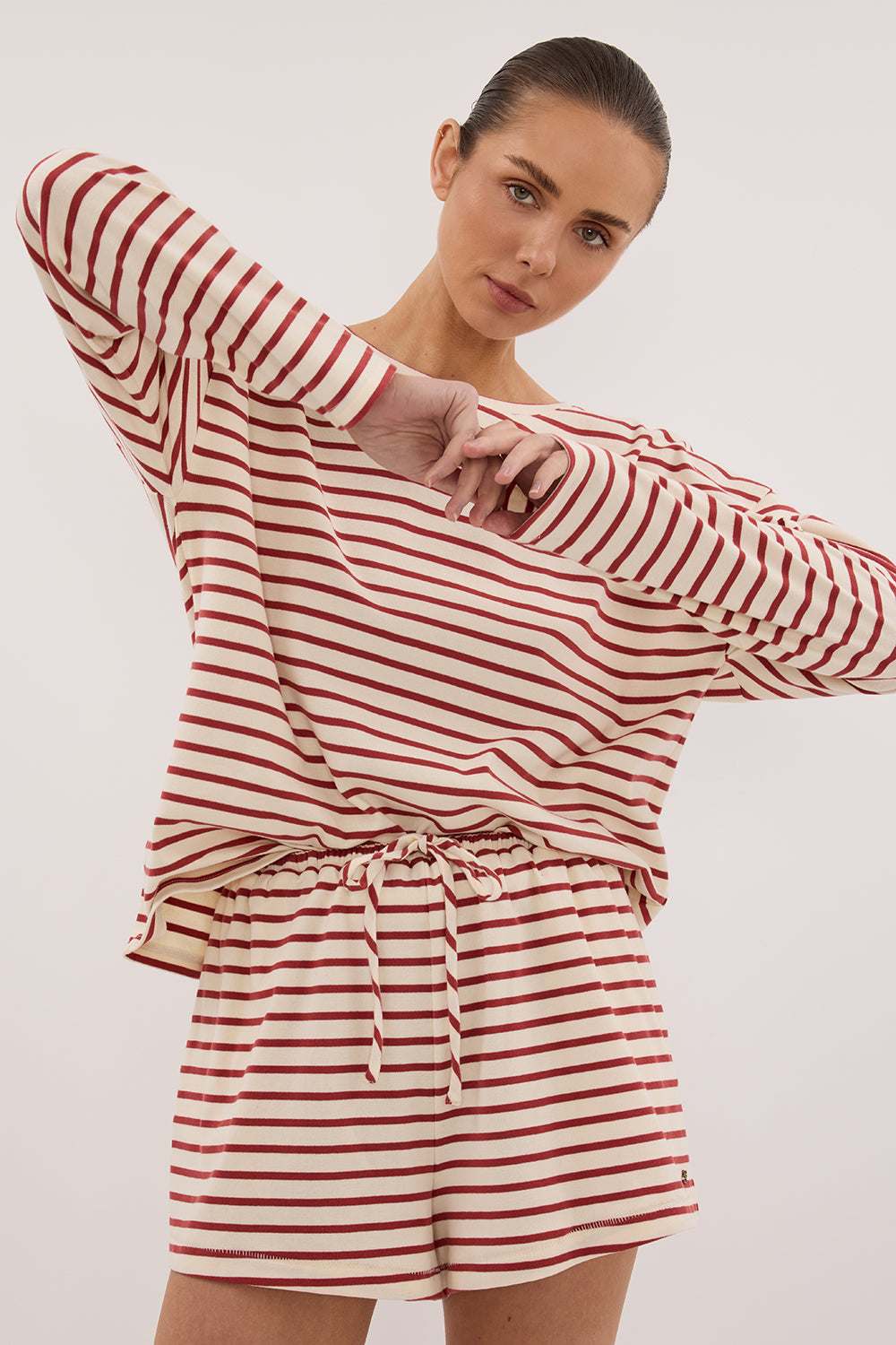 NOLA SAHARA STRIPE DRAWSTRING SHORT