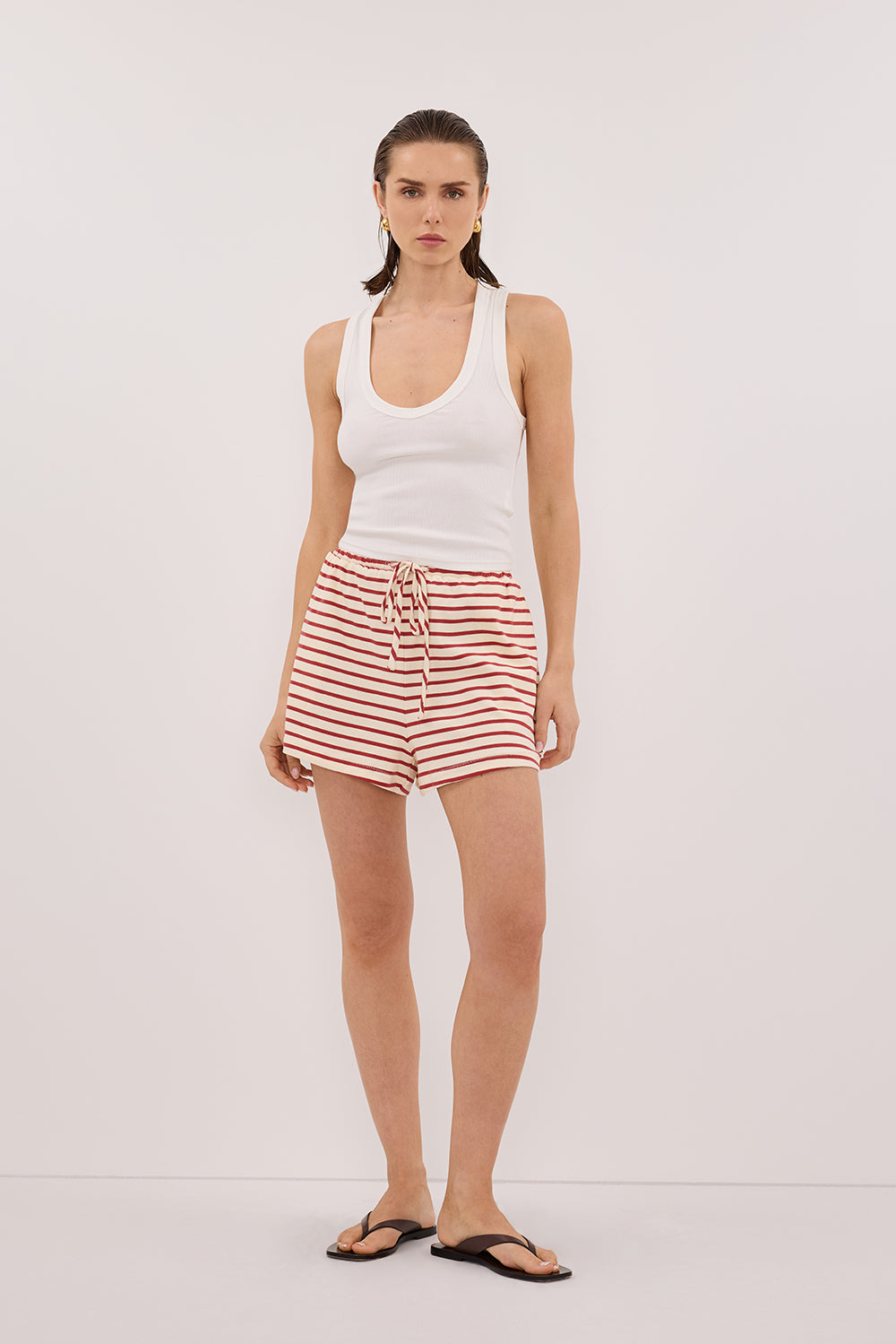 NOLA SAHARA STRIPE DRAWSTRING SHORT