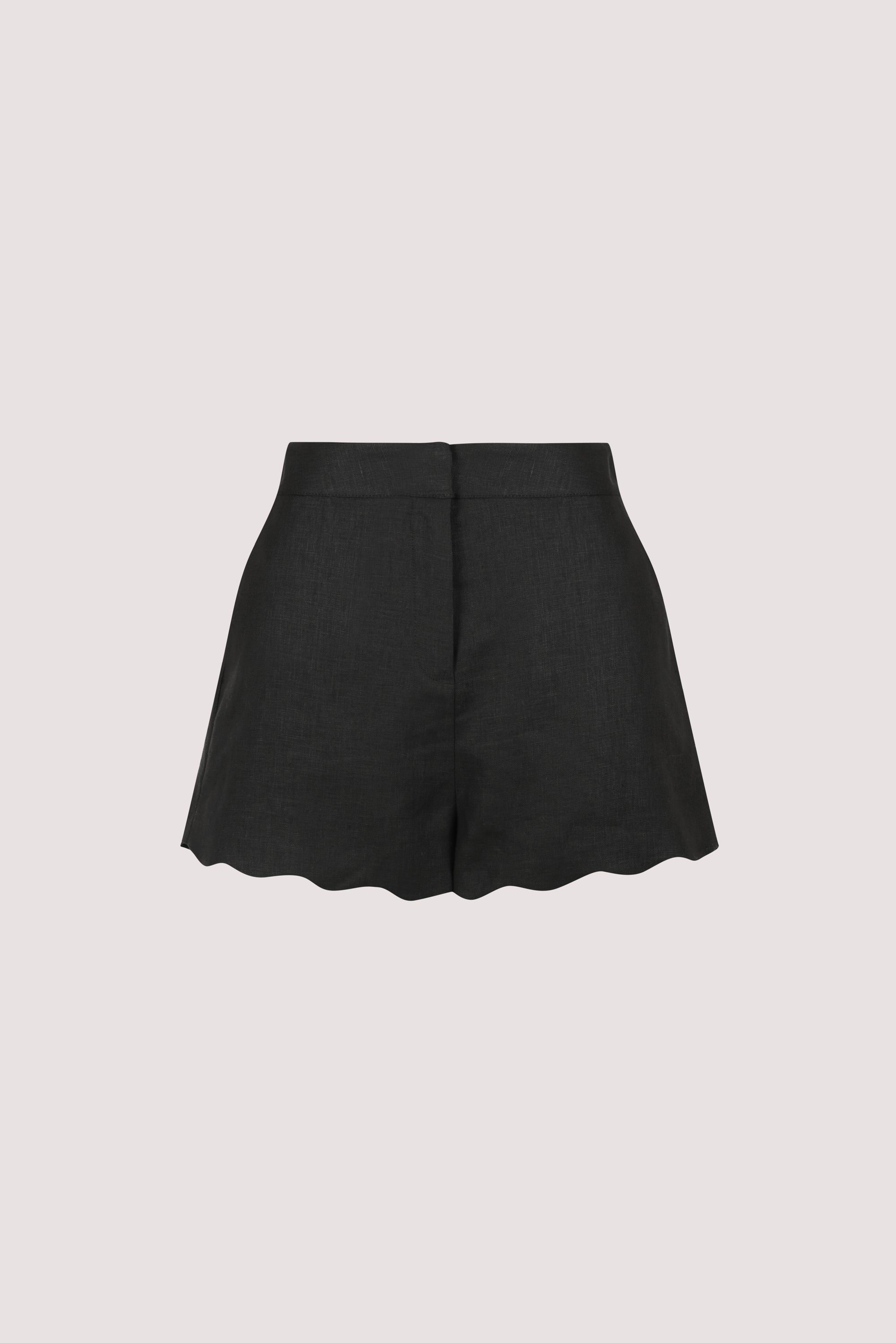 LELA BLACK LINEN SHORT