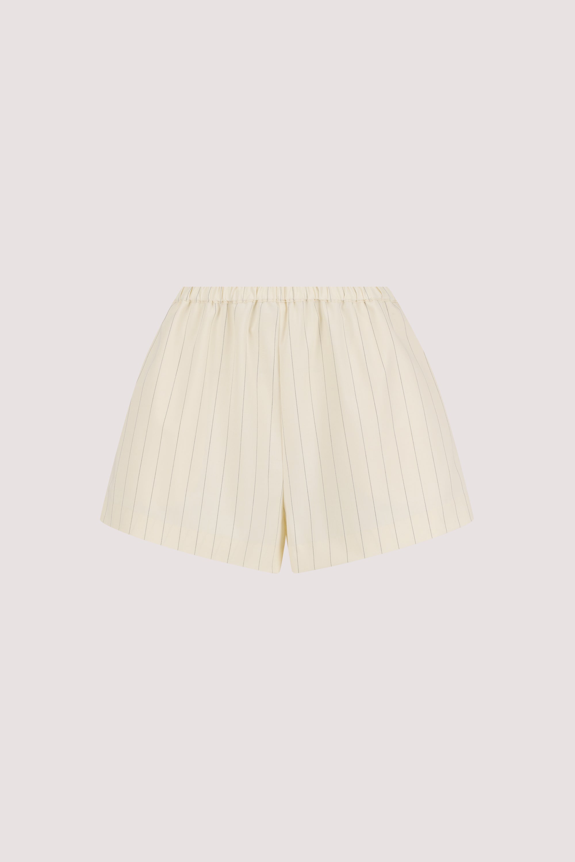 SIAN CREAM PINSTRIPE ELASTIC SHORT
