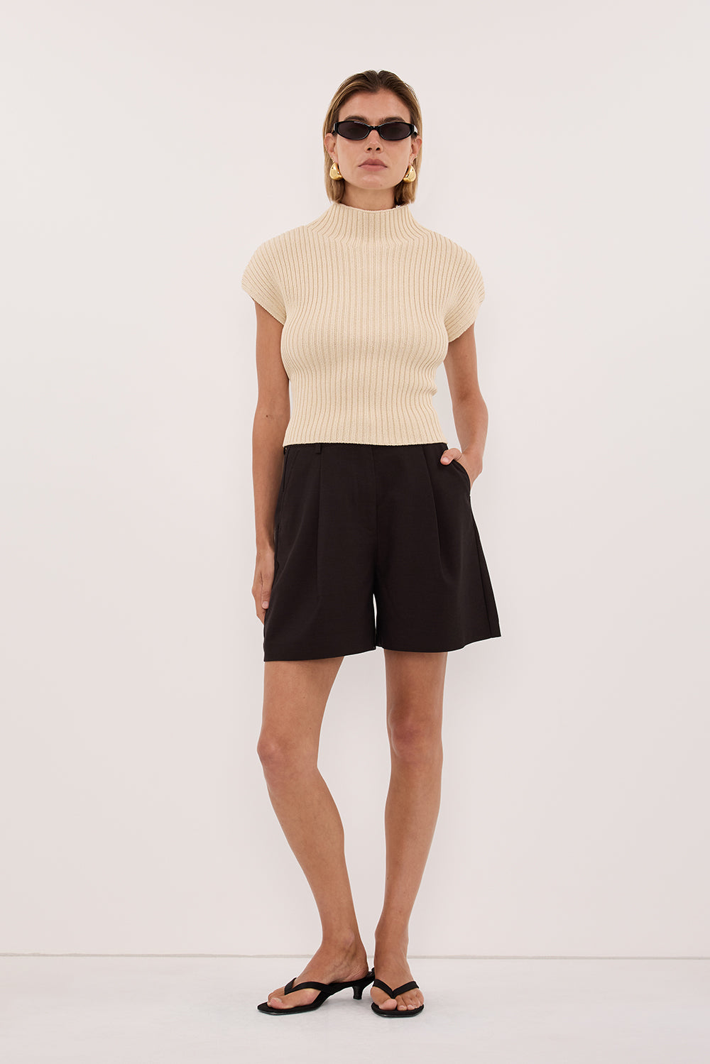 MONIQUE PEAT CHOC TAILORED SHORT