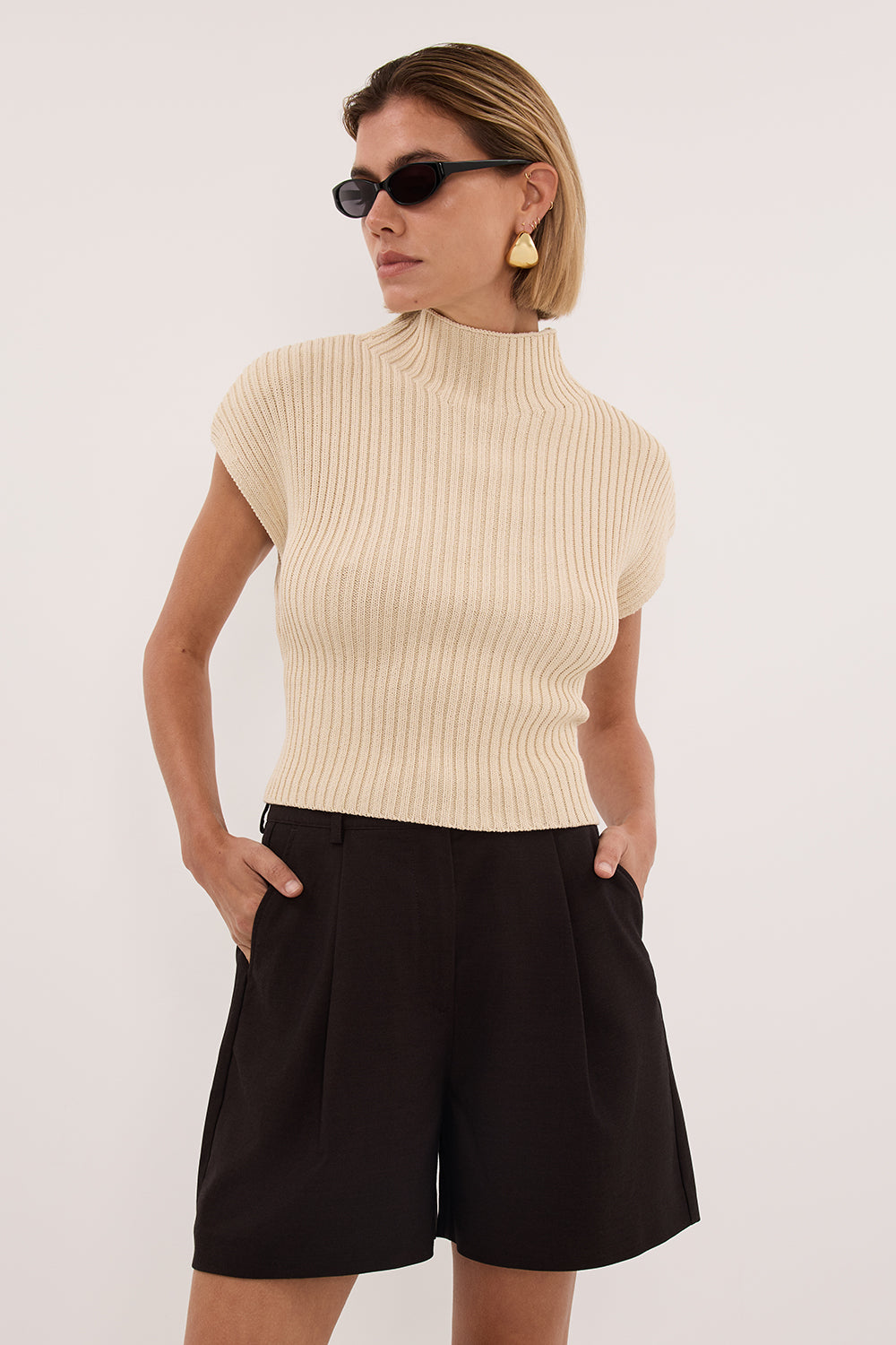 MONIQUE PEAT CHOC TAILORED SHORT