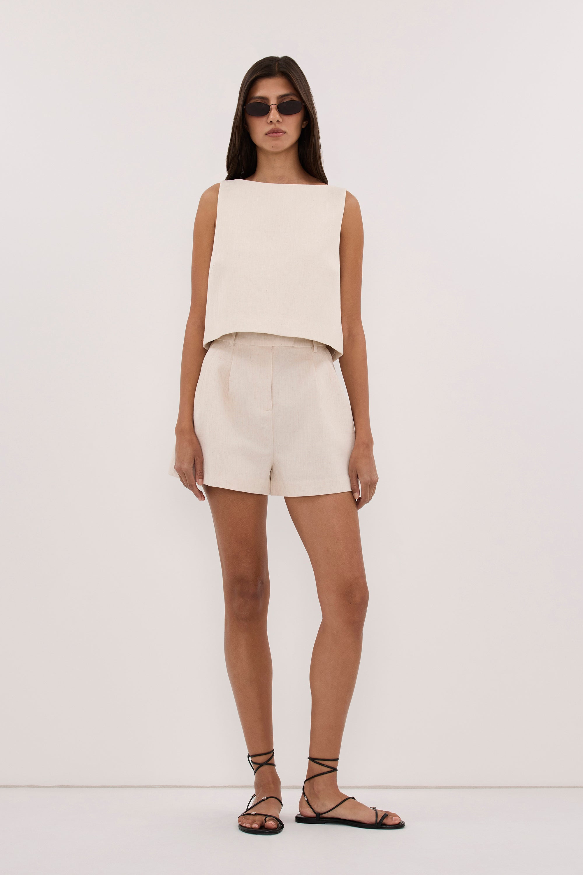 ROSALIE CREAM MARLE TAILORED SHORT
