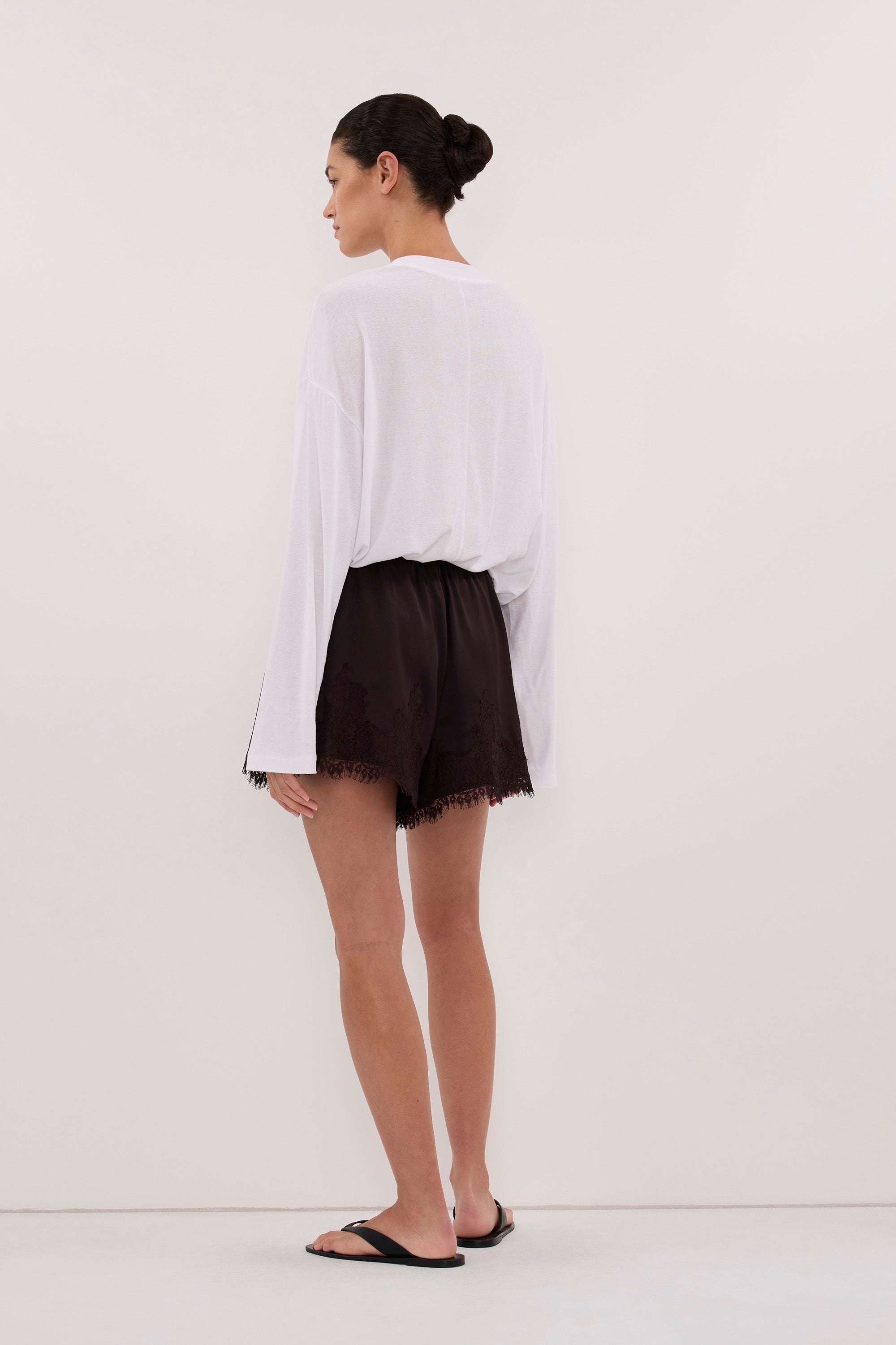 SELENE ESPRESSO SATIN SHORT