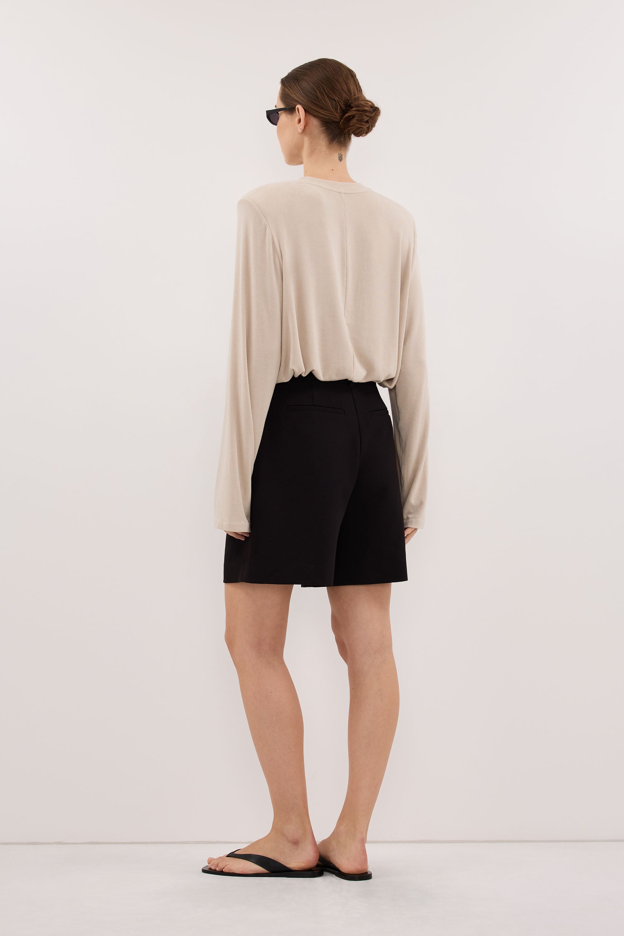 SOLENE BLACK BERMUDA SHORT - PRE ORDER