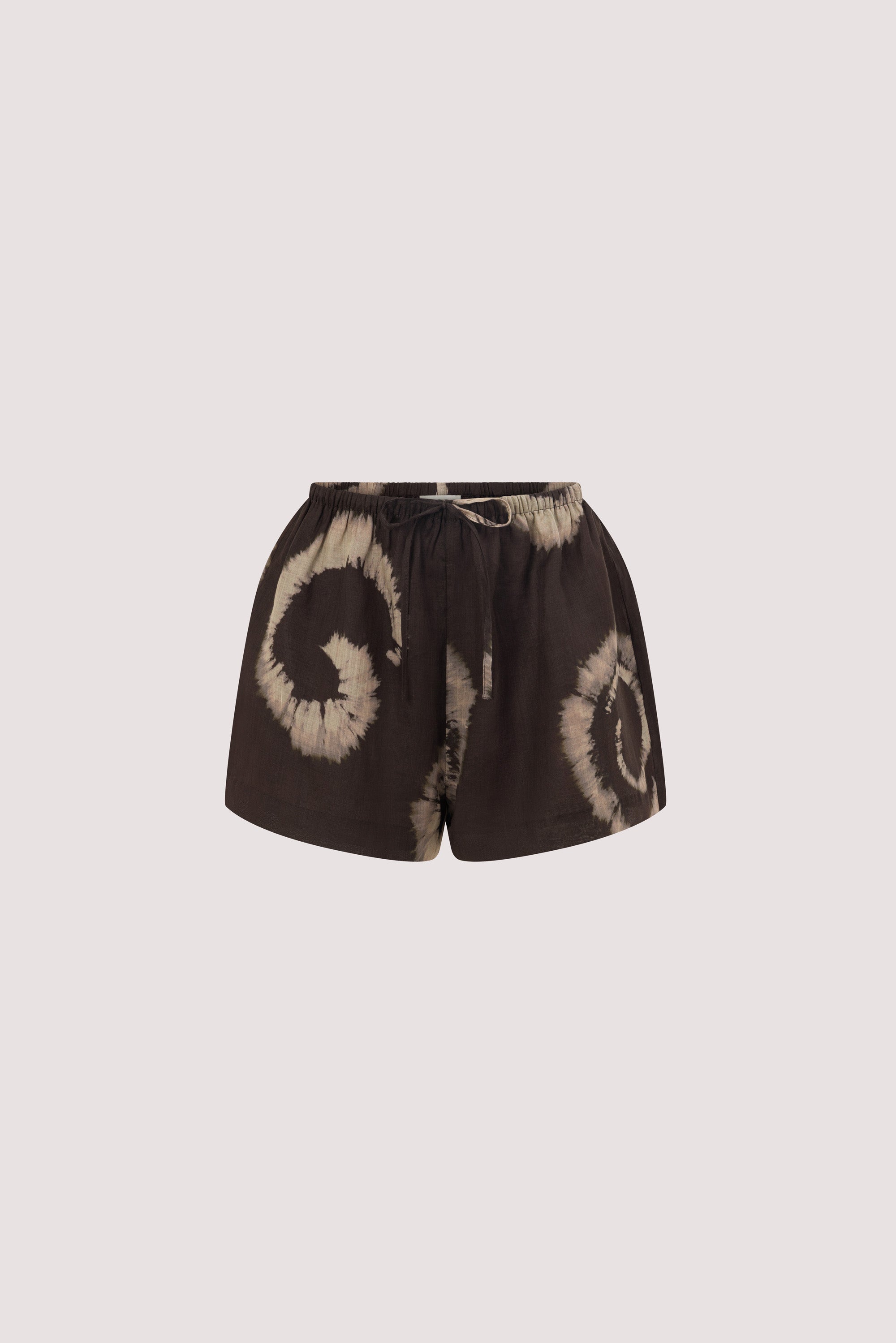 AURA DARK CHOC TIE DYE RAMIE SHORT