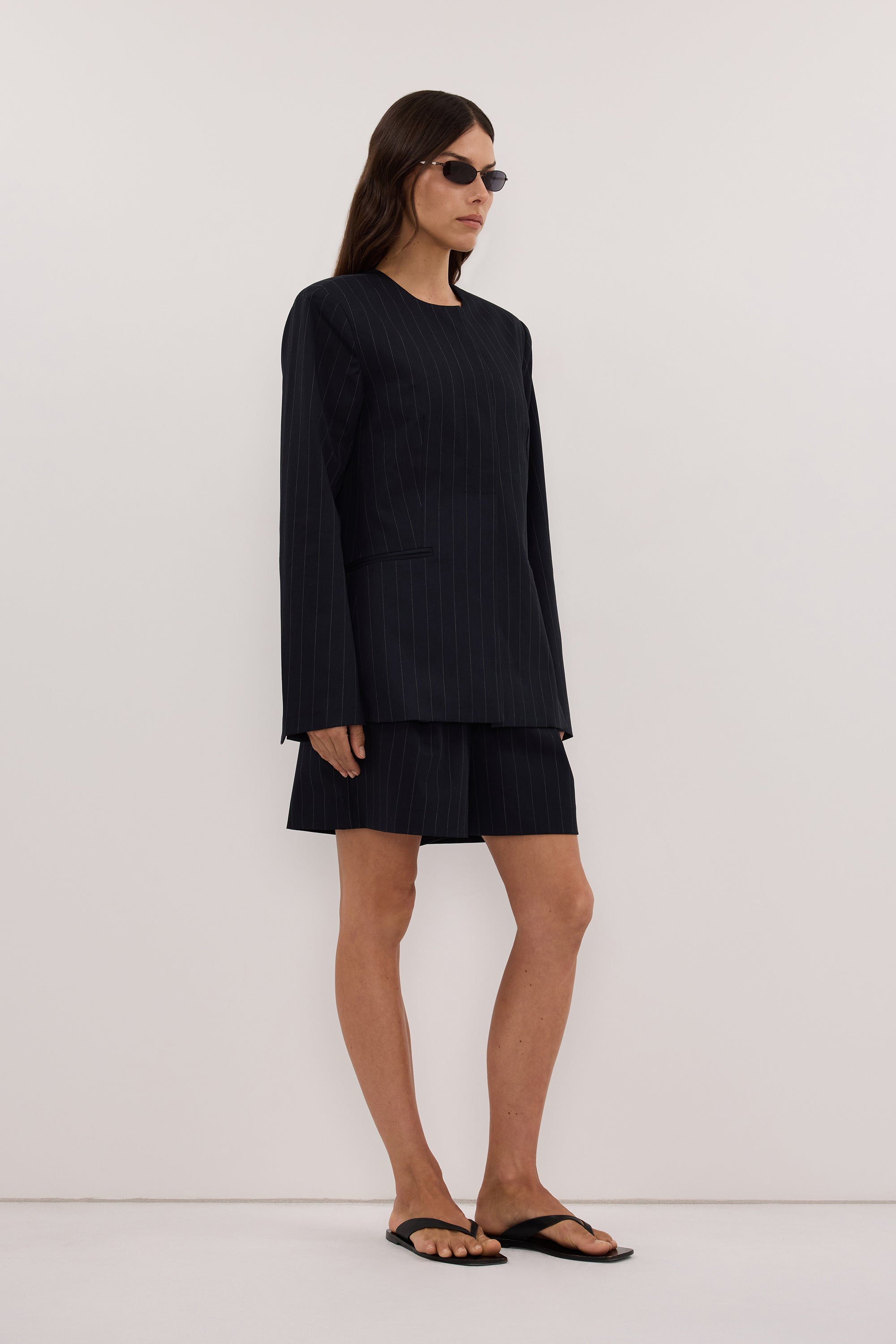 SIAN INK PINSTRIPE BERMUDA SHORT