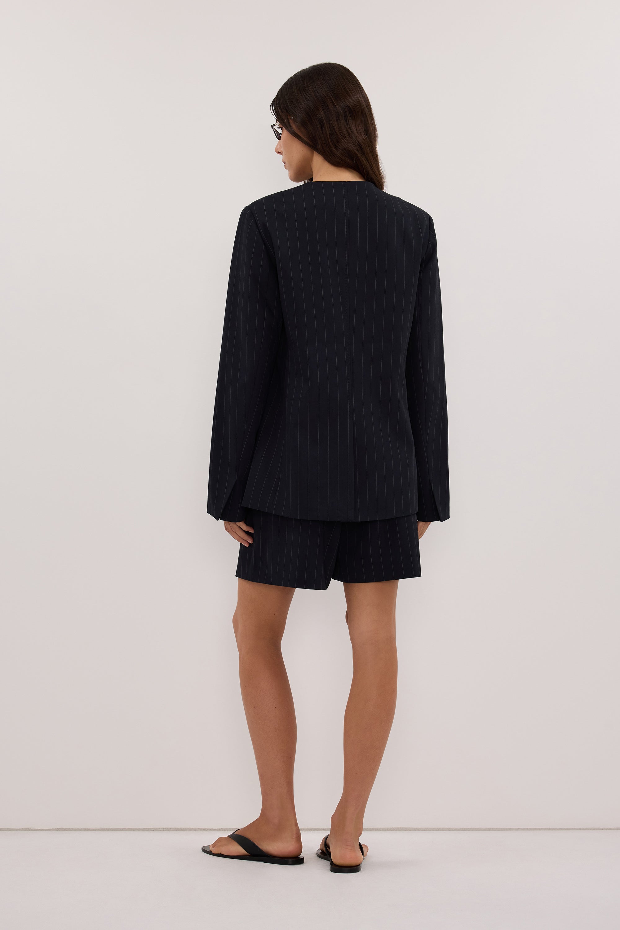 SIAN INK PINSTRIPE BERMUDA SHORT