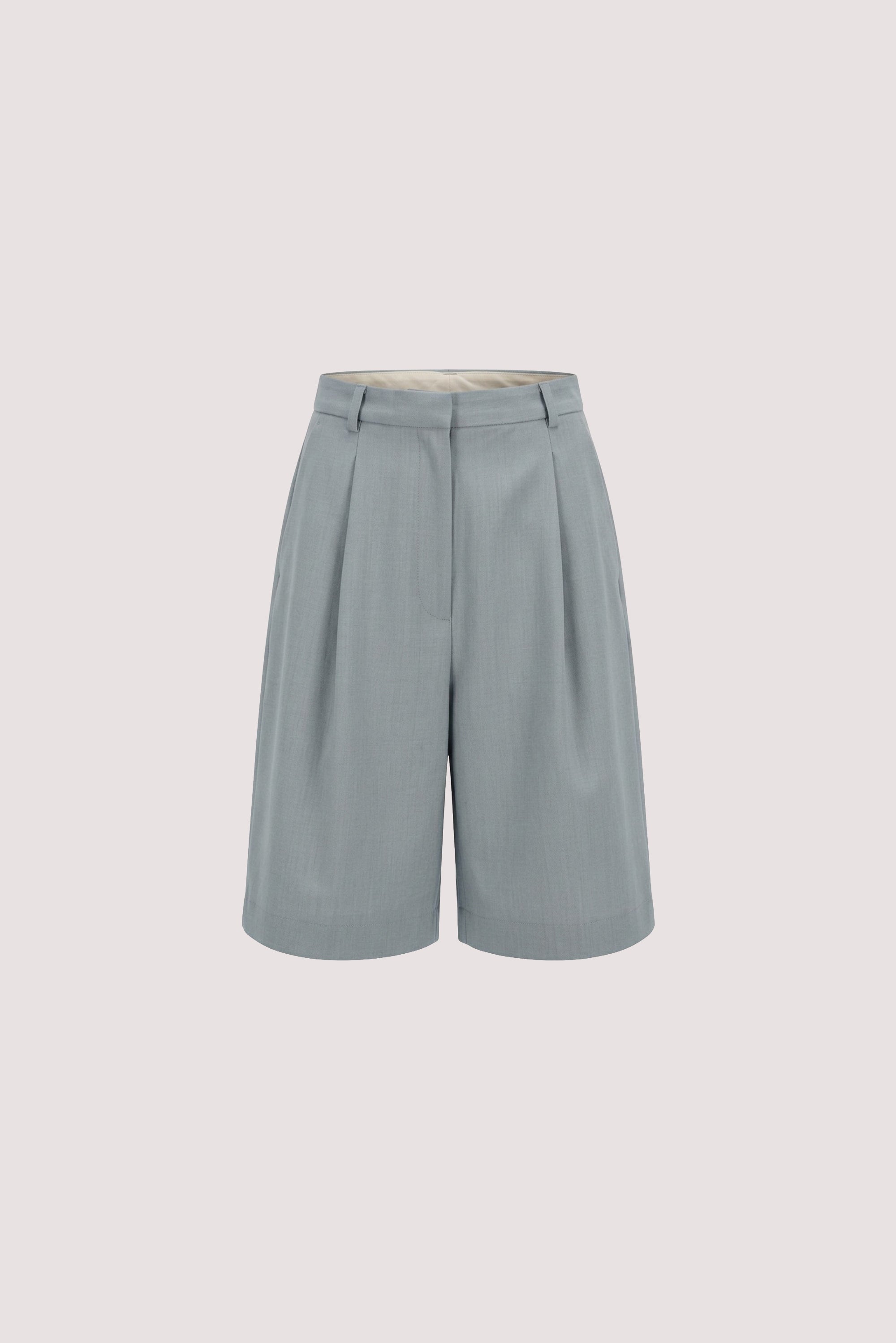 HALINA MINERAL BLUE TAILORED BERMUDA SHORT - PRE ORDER