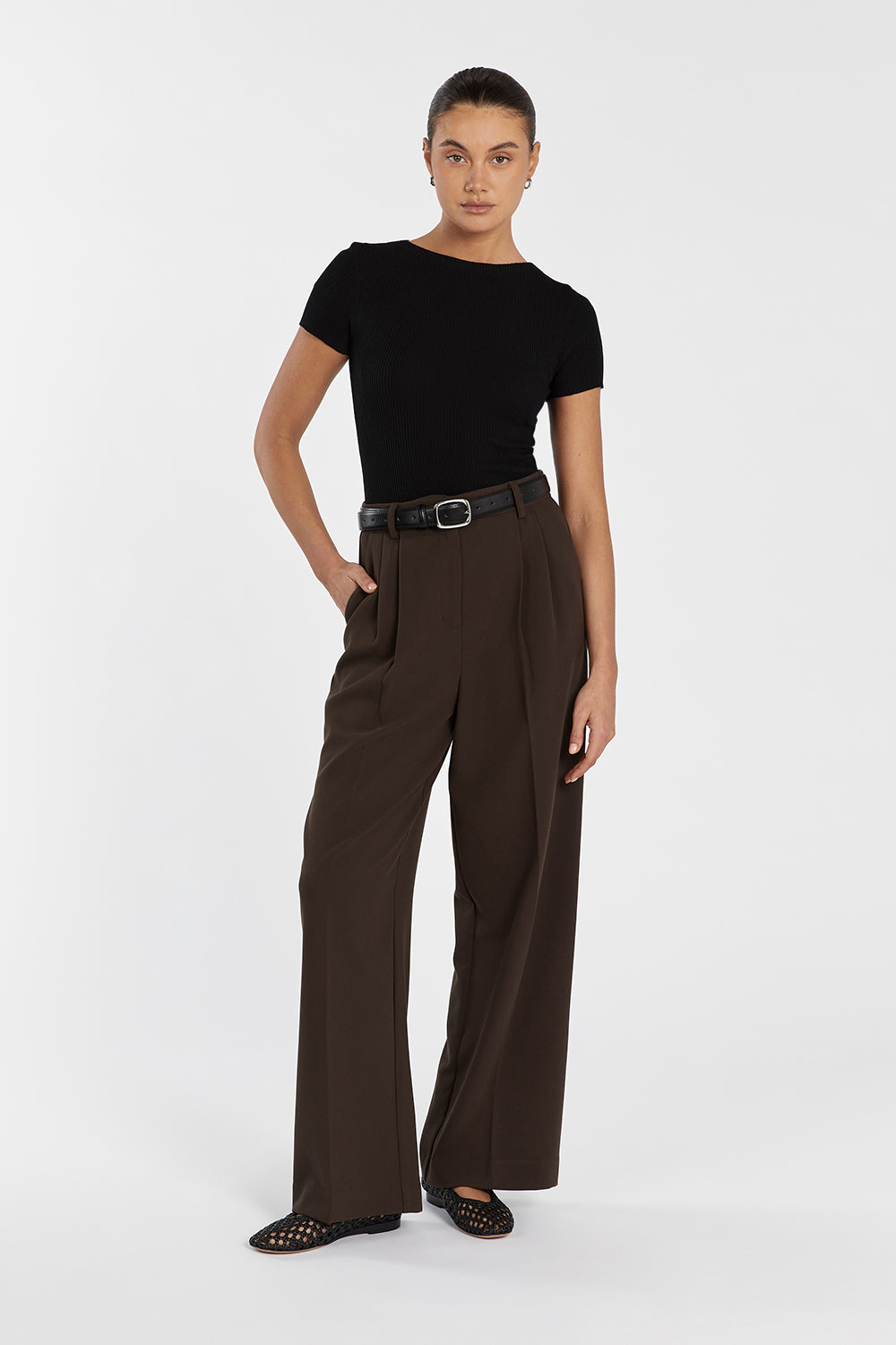 ZENDAYA BITTER CHOC PANT | Dissh