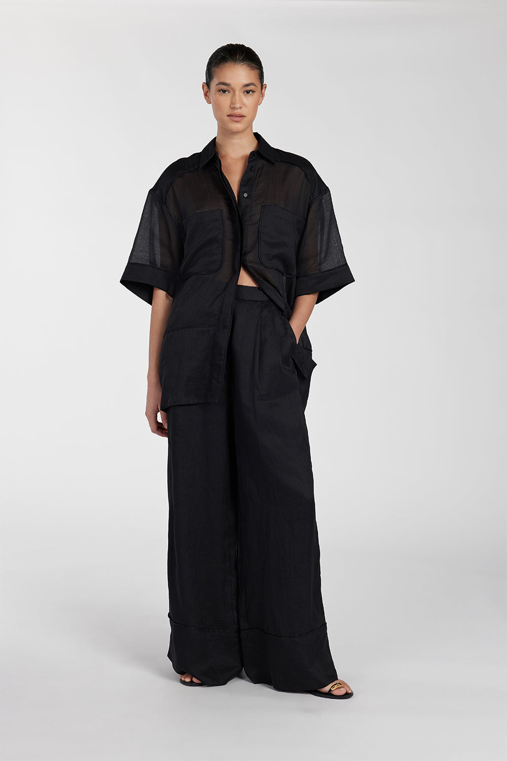 KAI BLACK RAMIE RESORT PANT