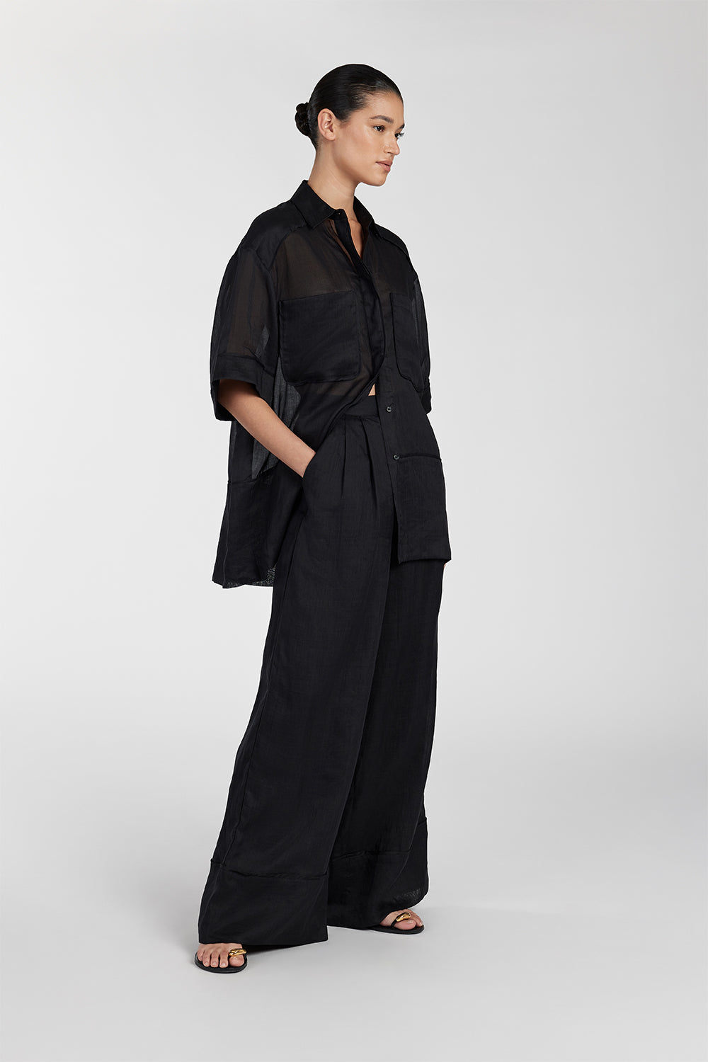KAI BLACK RAMIE RESORT PANT