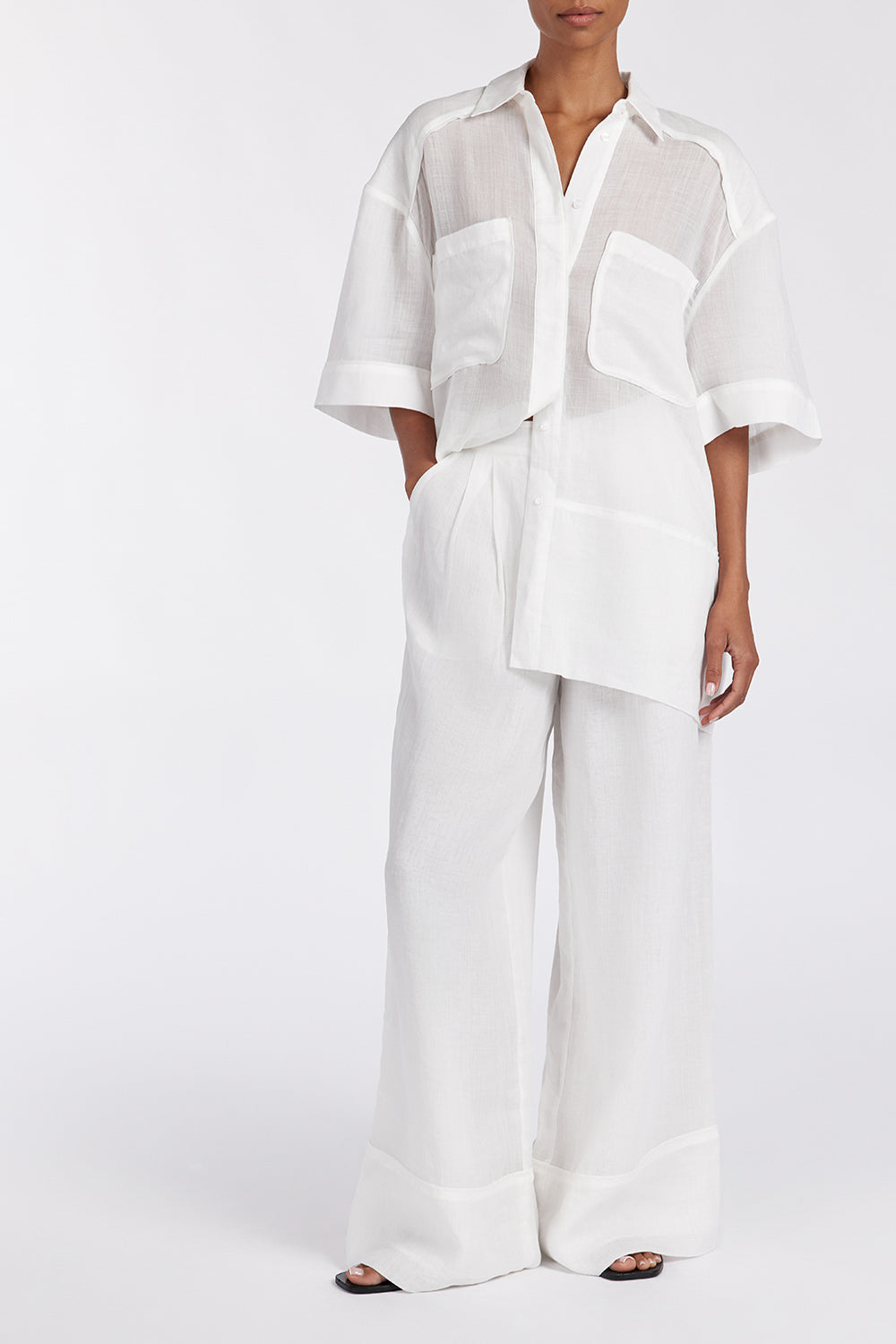 KAI WHITE RAMIE RESORT PANT