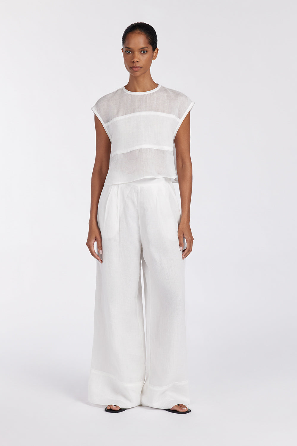 KAI WHITE RAMIE RESORT PANT