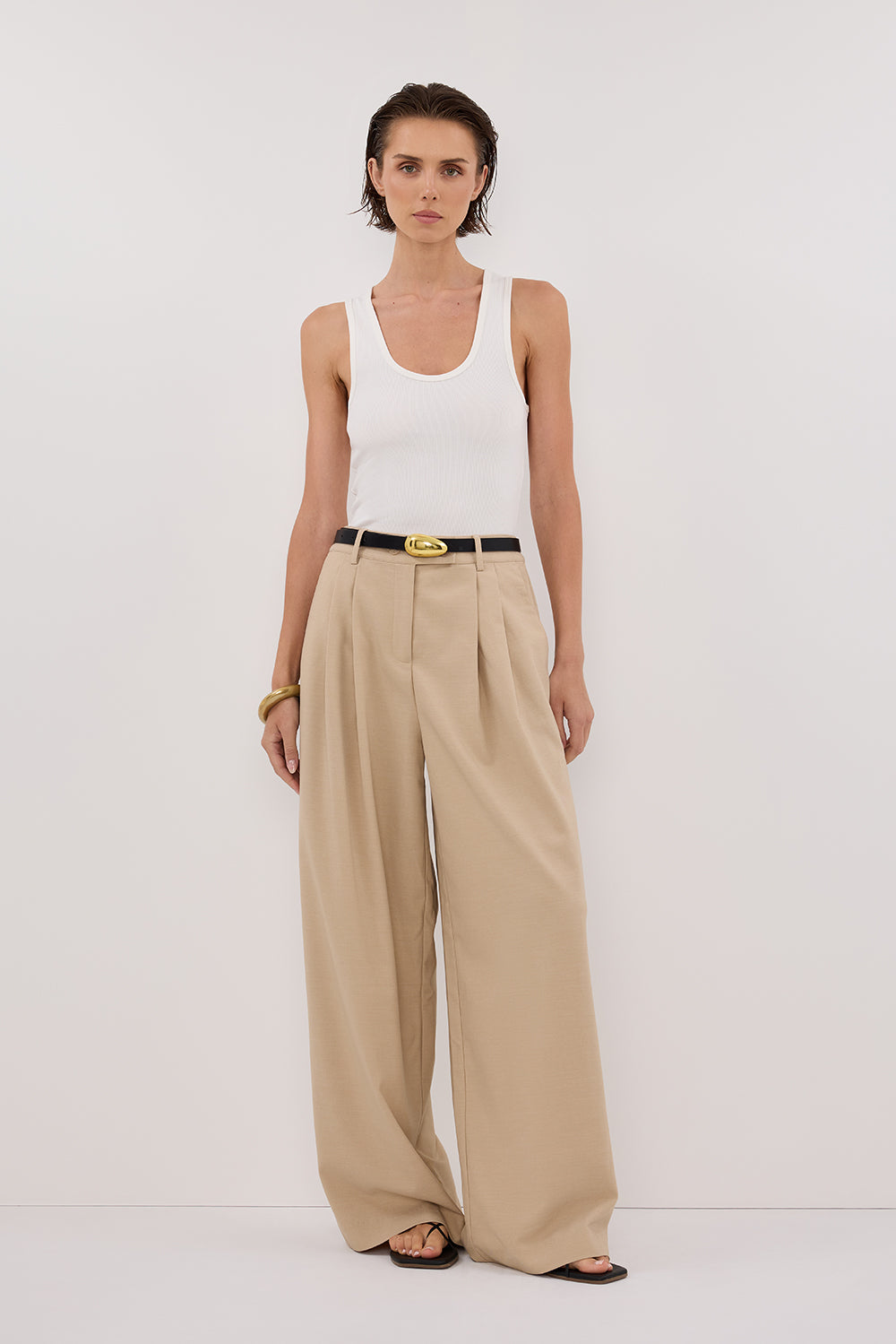 LOUIE NATURAL WIDE LEG PANT