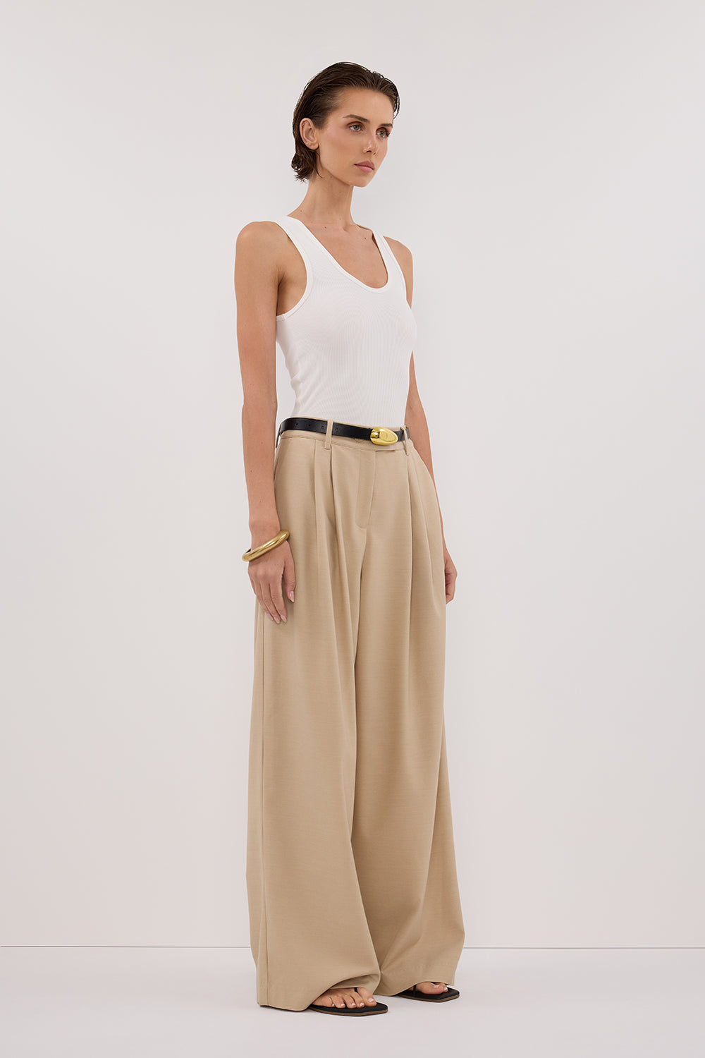 LOUIE NATURAL WIDE LEG PANT