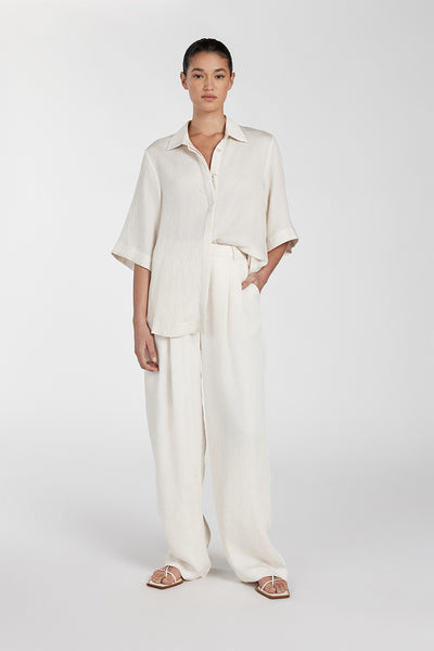 Aude wearing CANNE CREAM PANT