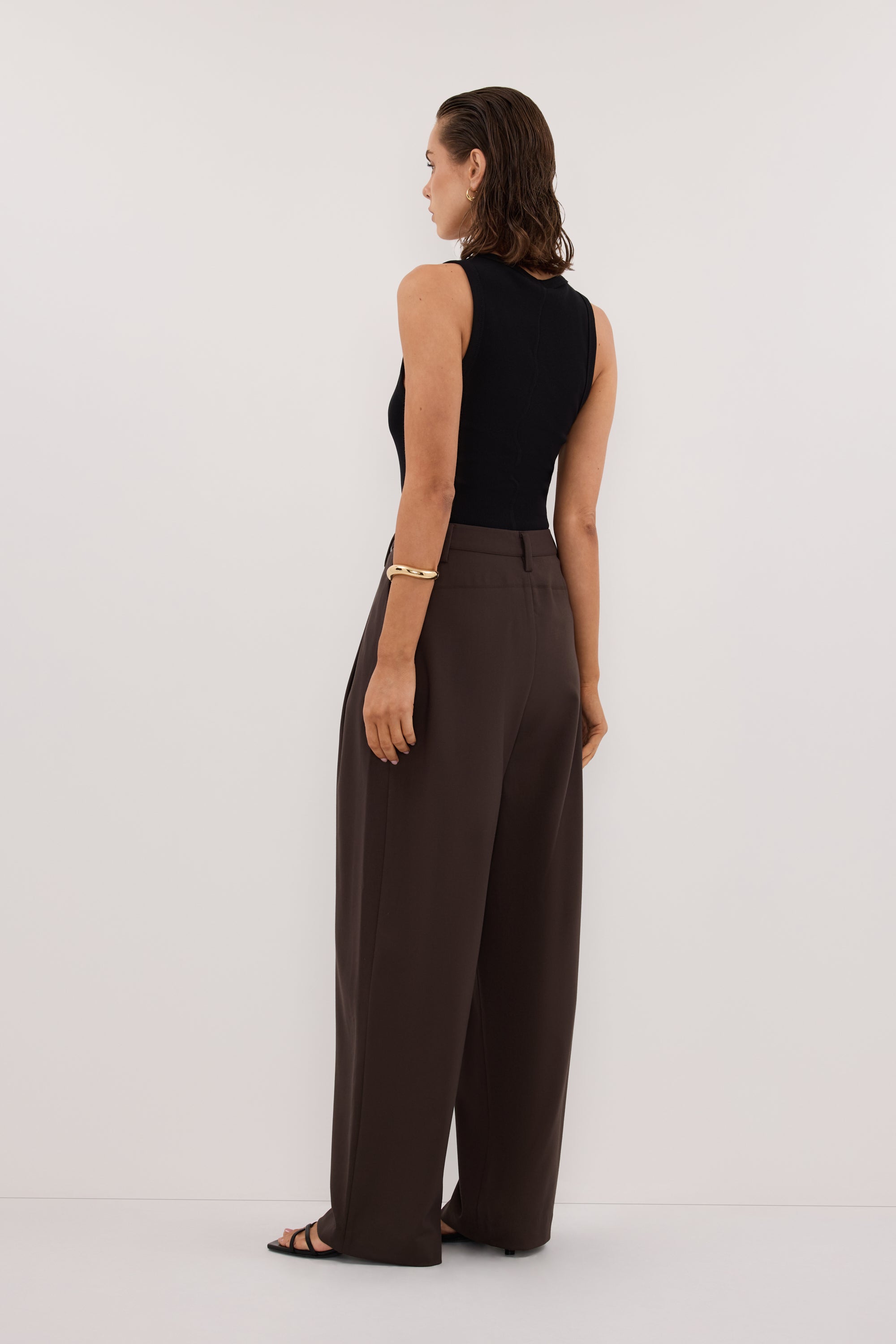 EDEN BITTER CHOC TAILORED PANT