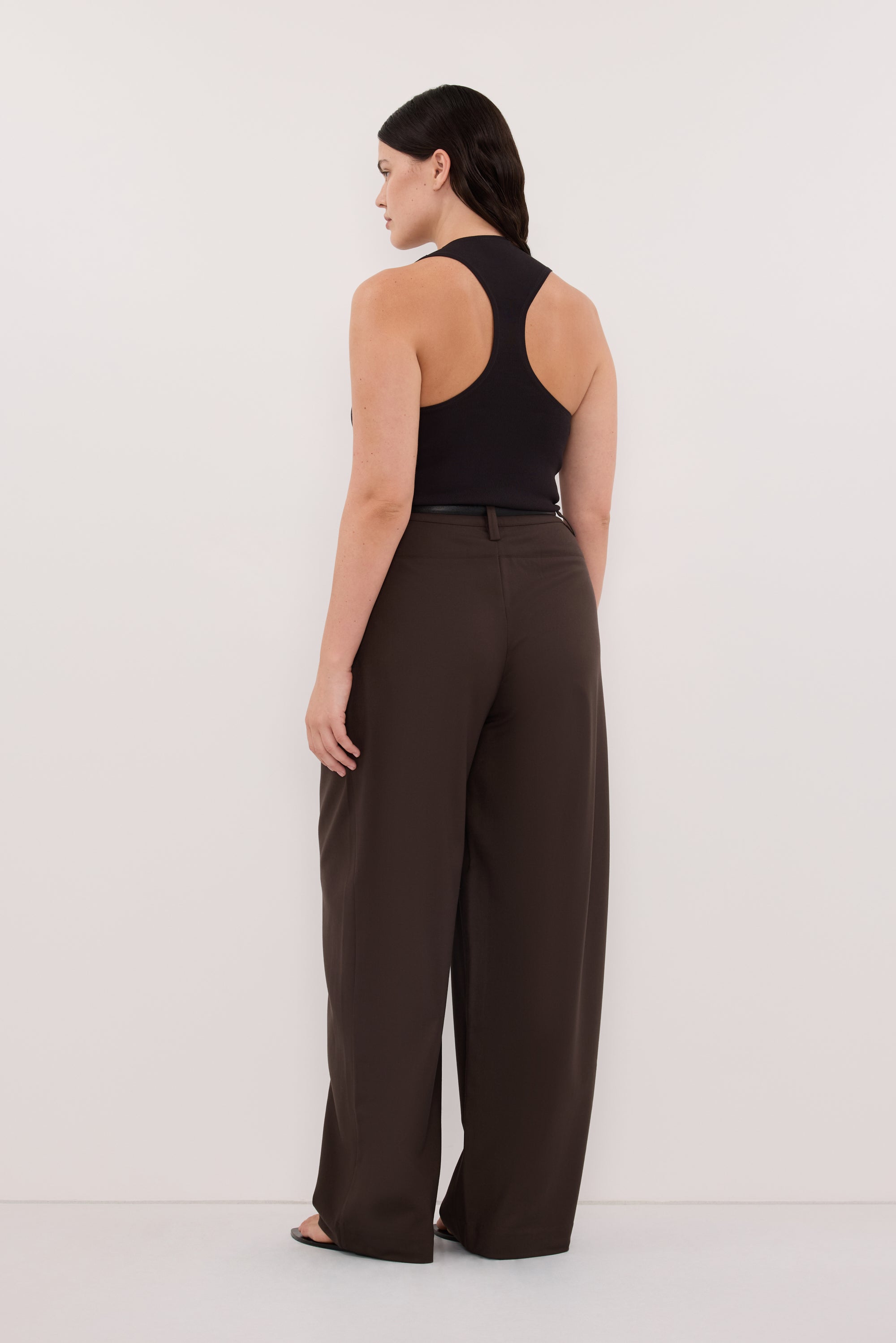 EDEN BITTER CHOC TAILORED PANT