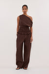 FRAN COCOA CHOC LINEN PANT